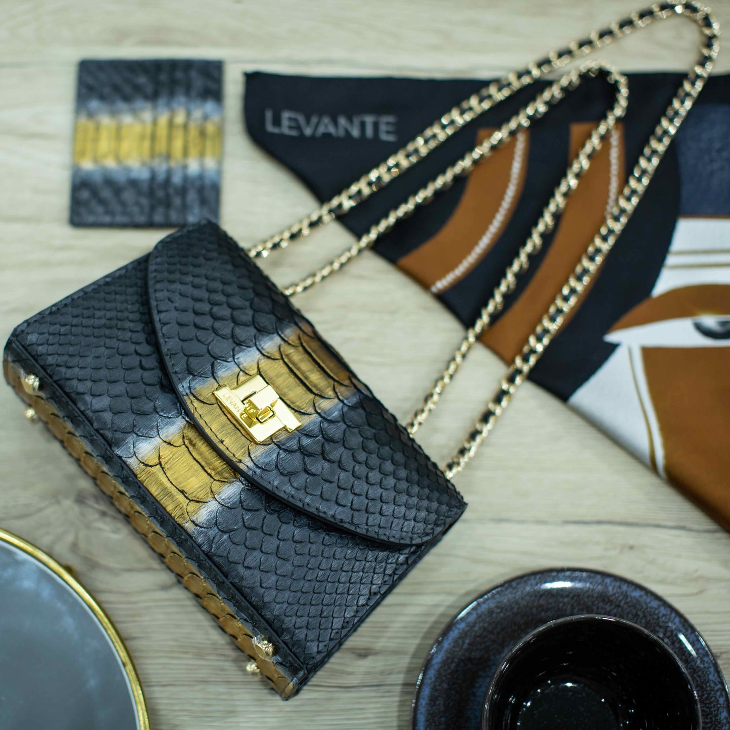 Metallic Black - Clutch Python
