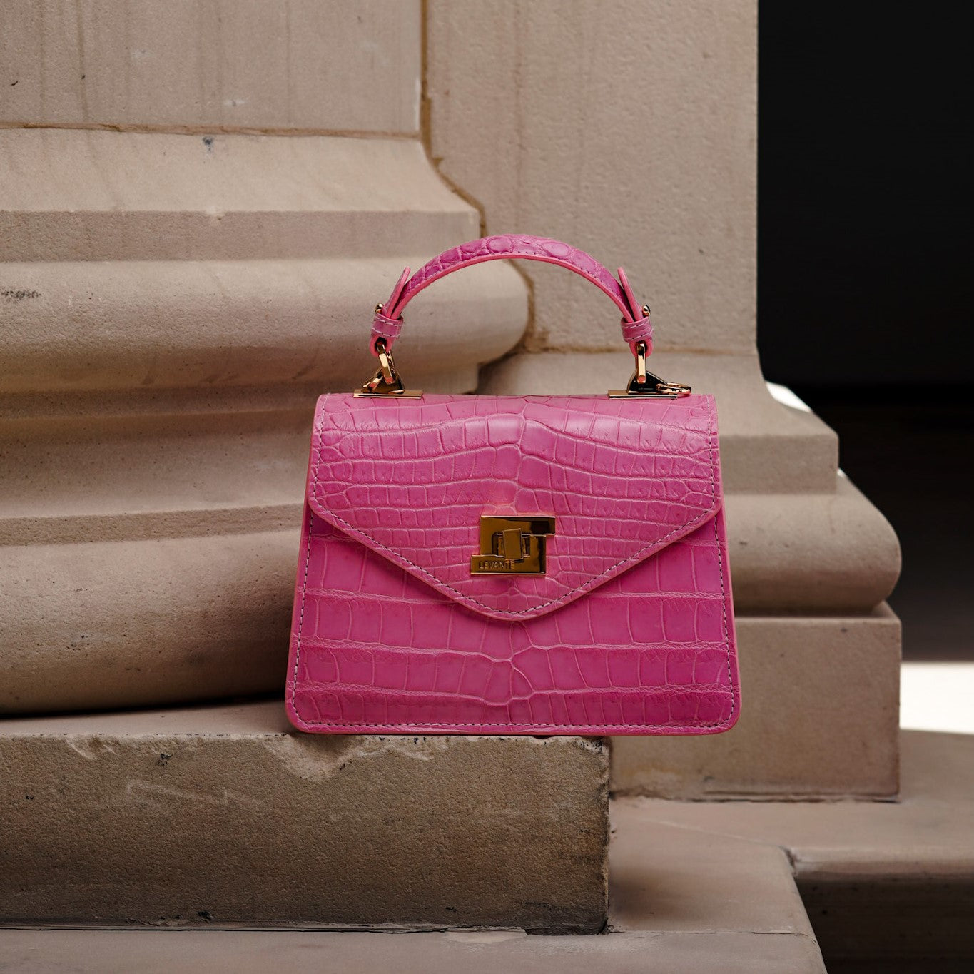 Pastel Pink- Classic Crocodile