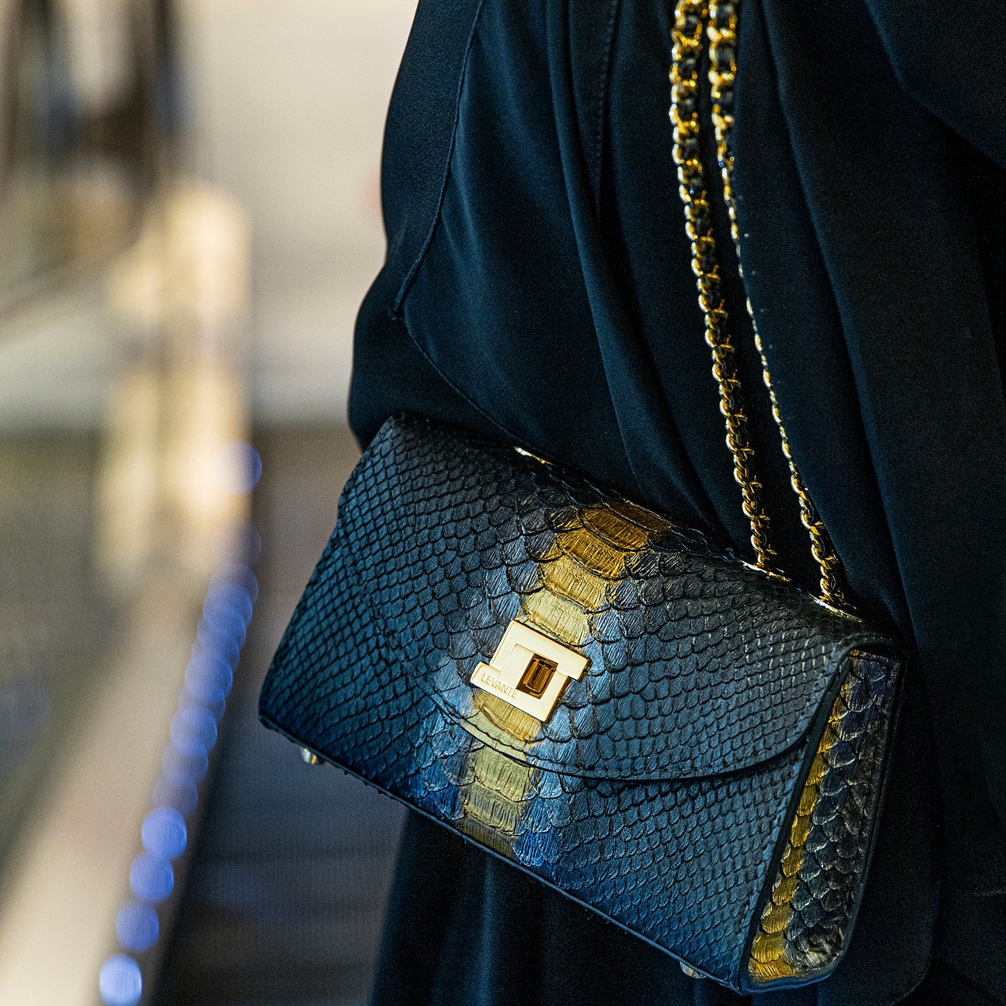 Metallic Black - Clutch Python
