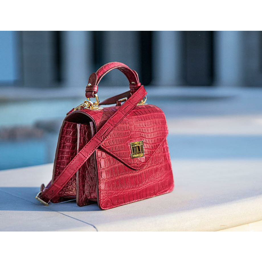 Burgundy Matt- Classic Crocodile