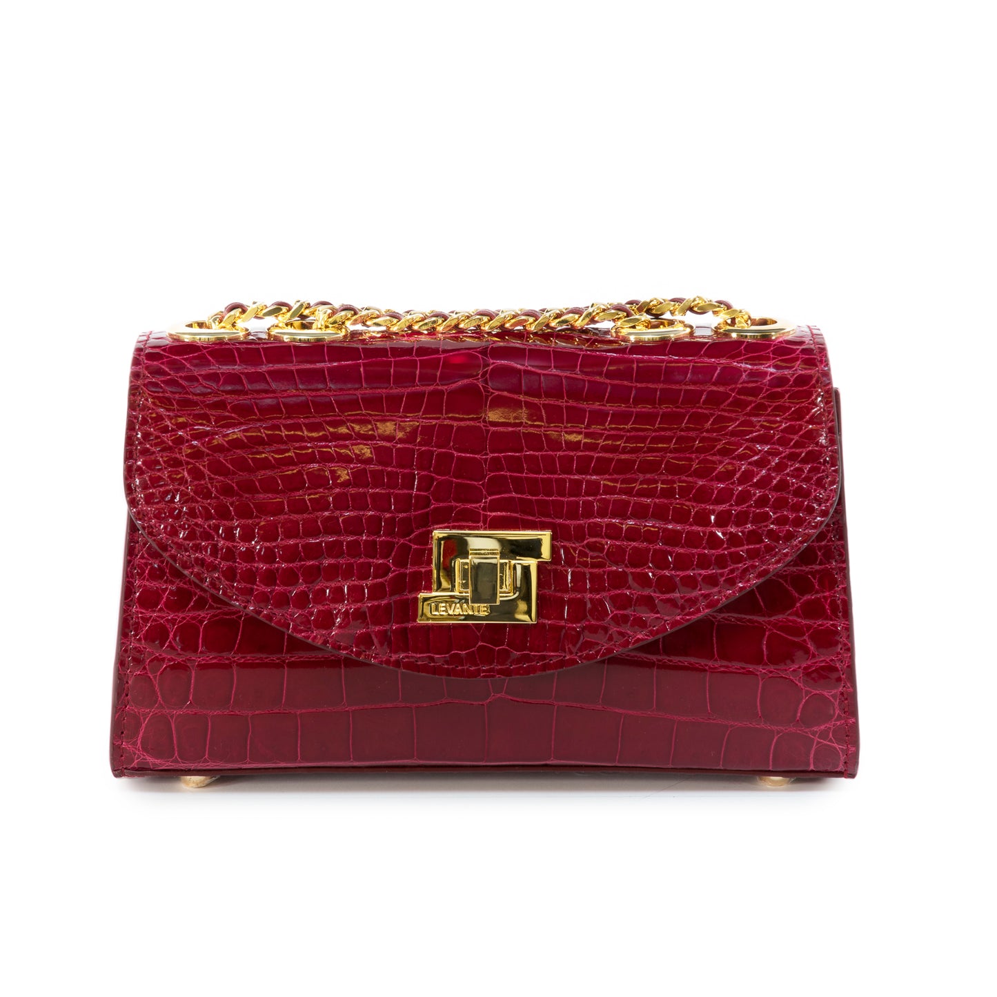 Cherry Red- Clutch Crocodile