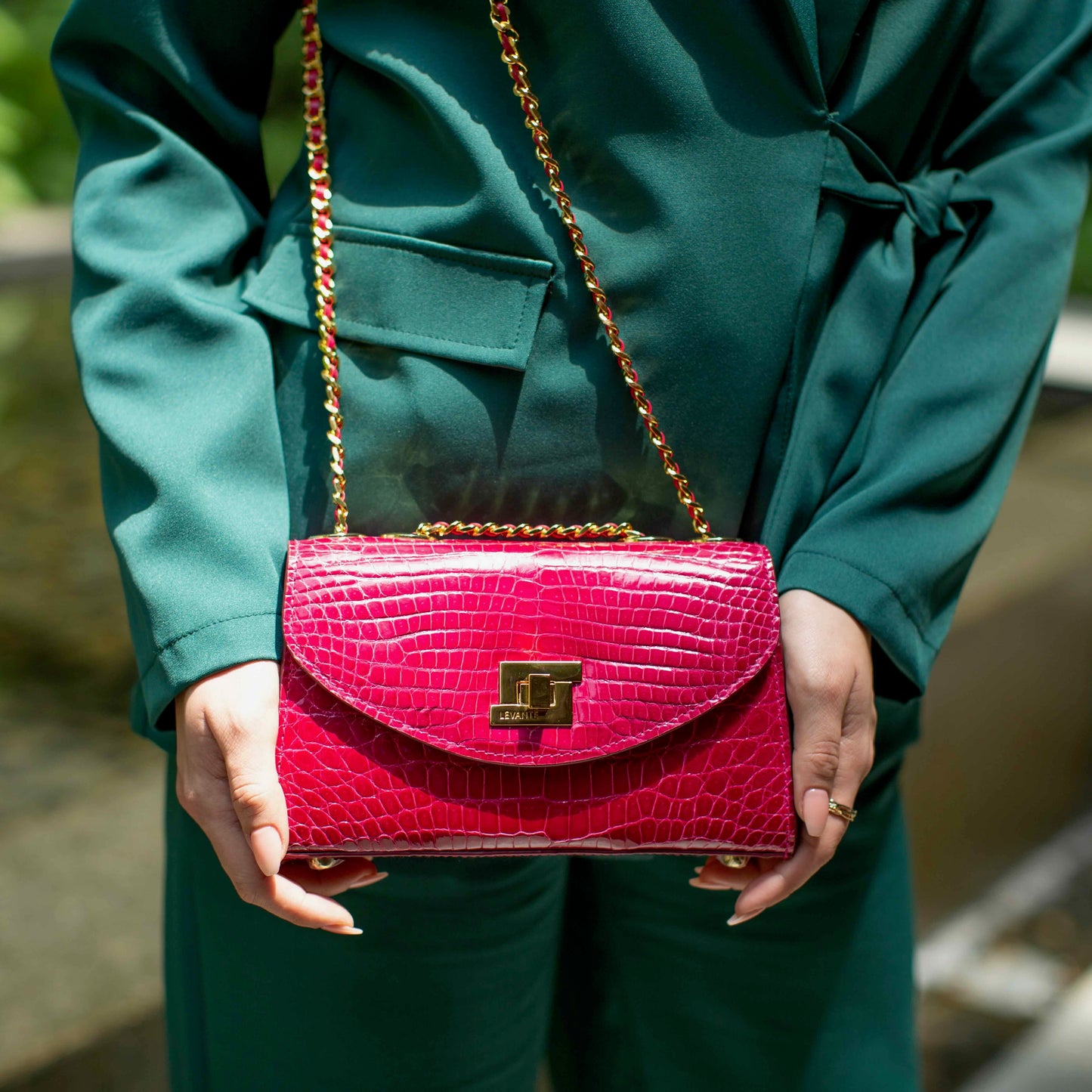Pink Glazed - Clutch Crocodile