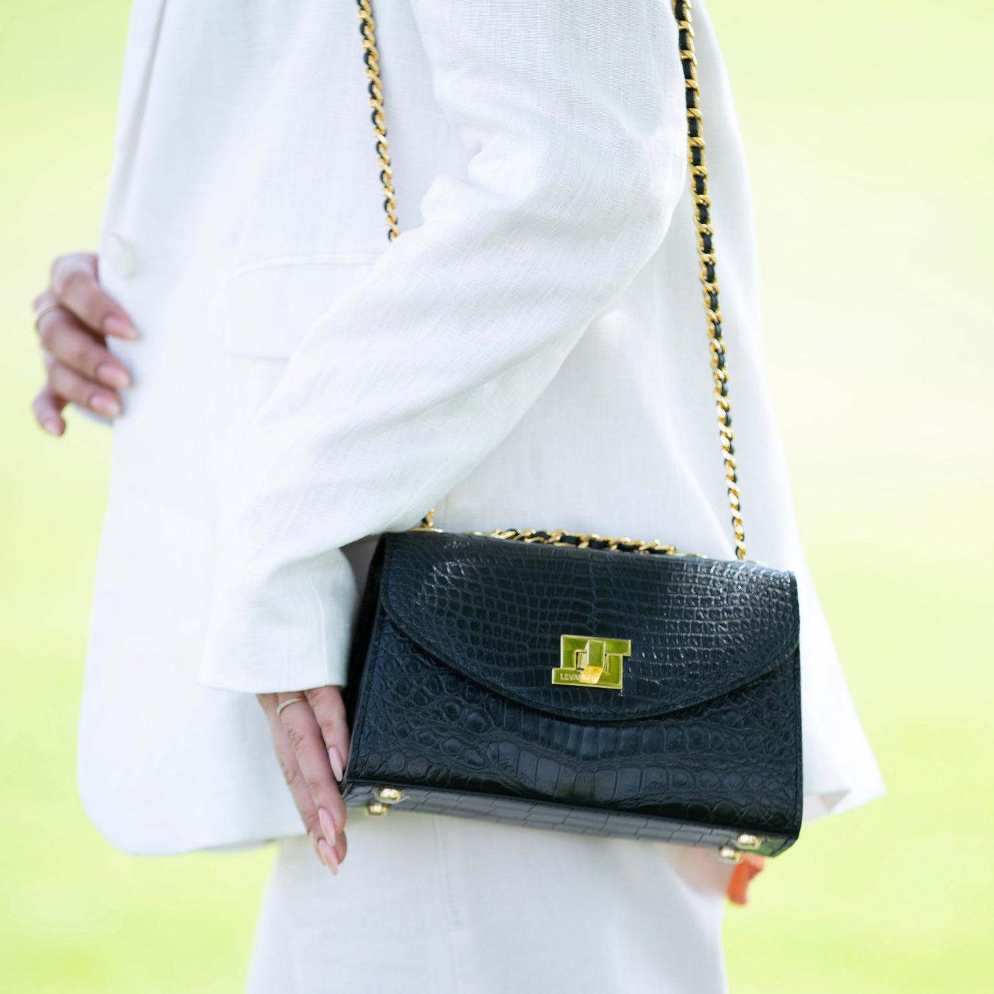 Black Glazed - Clutch Crocodile