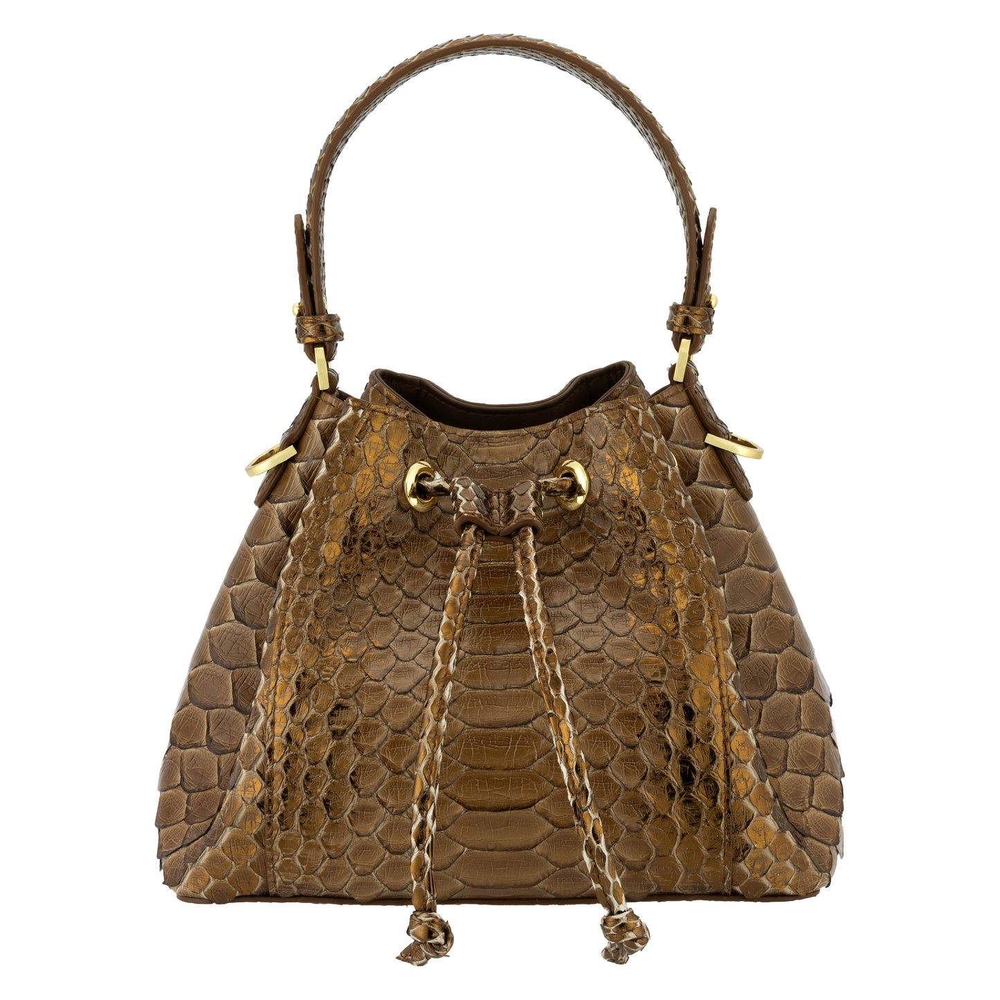 Tresor Taupe Brown - Bucket Bag Python