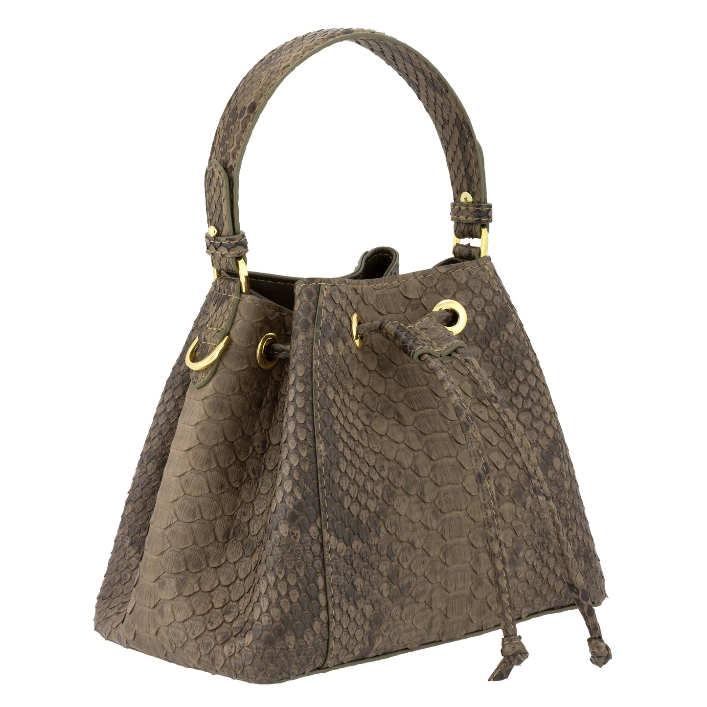 Gray Matt - Bucket Bag Python