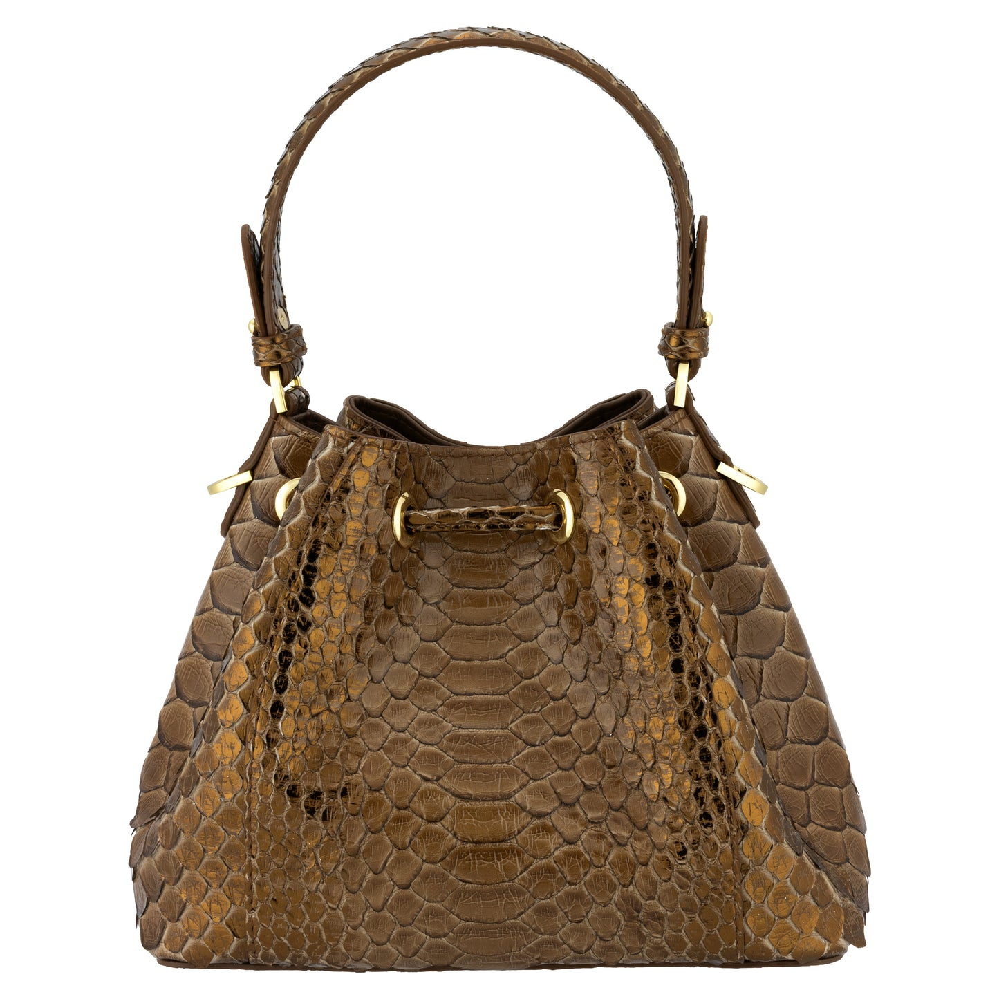 Tresor Taupe Brown - Bucket Bag Python
