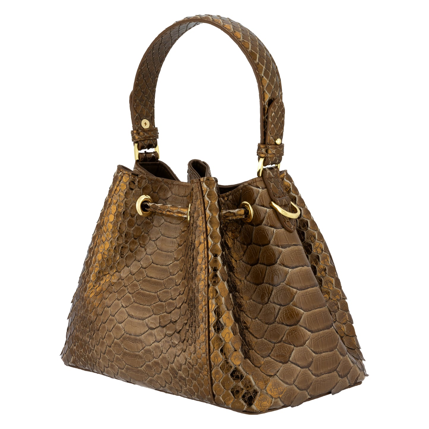 Tresor Taupe Brown - Bucket Bag Python