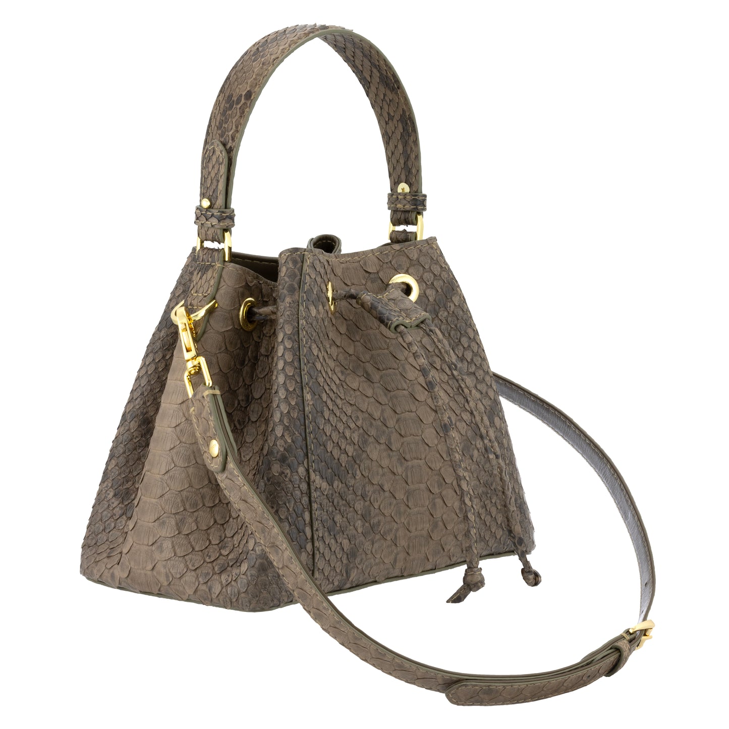 Gray Matt - Bucket Bag Python