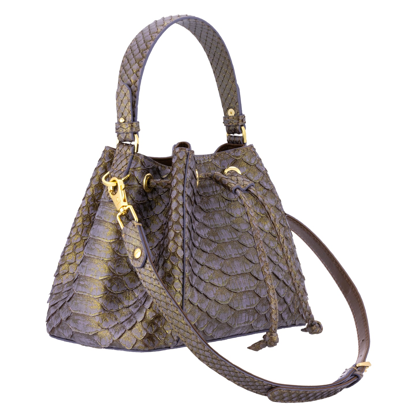 Moxi Lilac - Bucket Bag Python