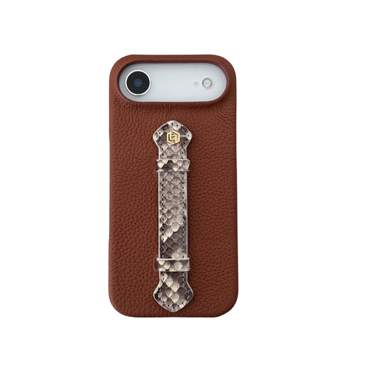 Tan togo with python middle strap Beige - iPhone 17 air