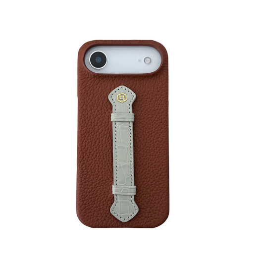 Tan togo with croco middle strap Grey - iPhone 17 air
