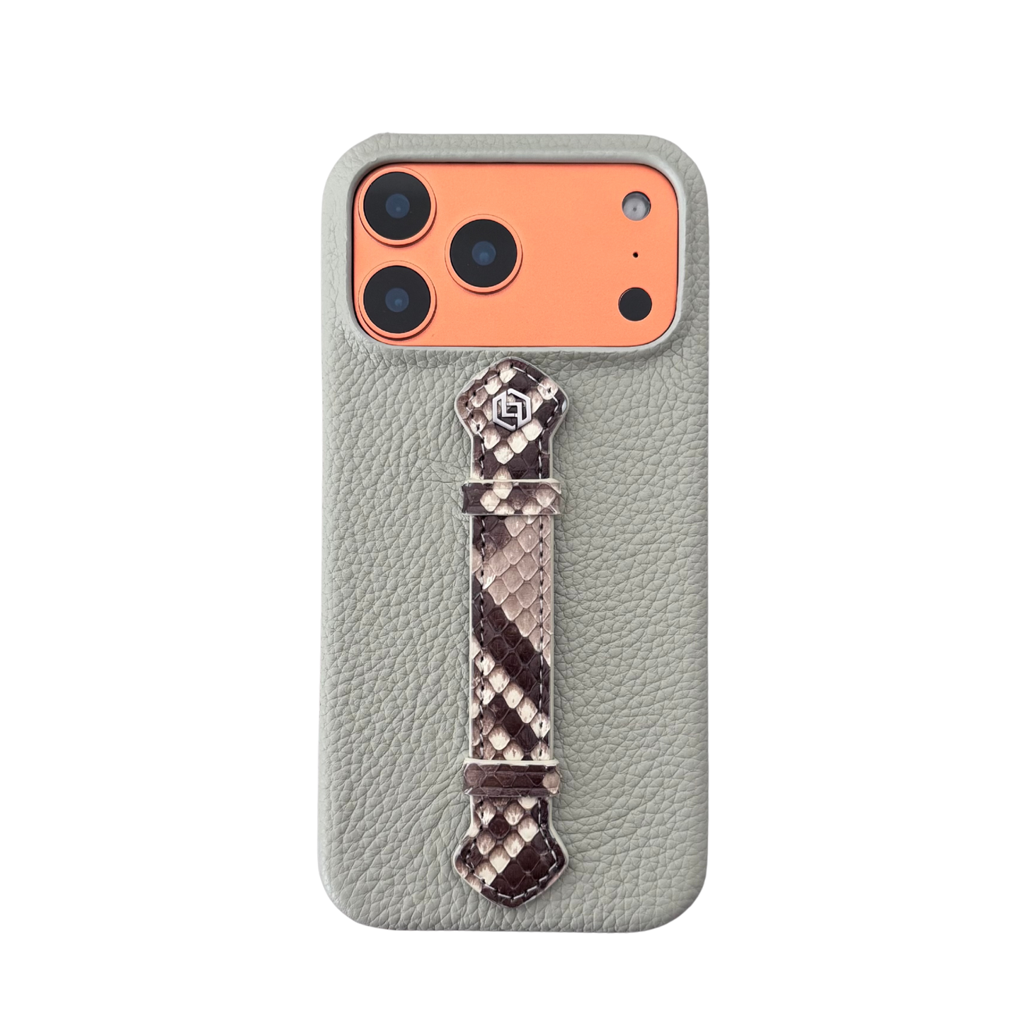 Crystal Grey togo with python middle strap Beige - iPhone 17 pro max
