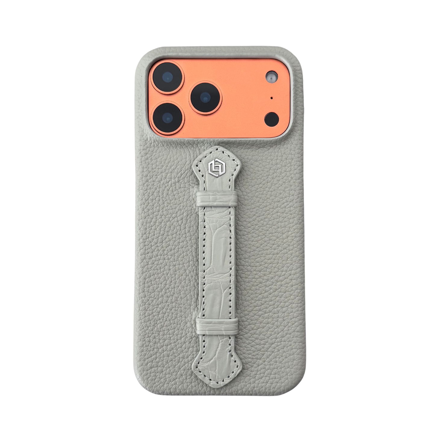 Crystal Grey togo with croco middle strap Grey - iPhone 17 pro max