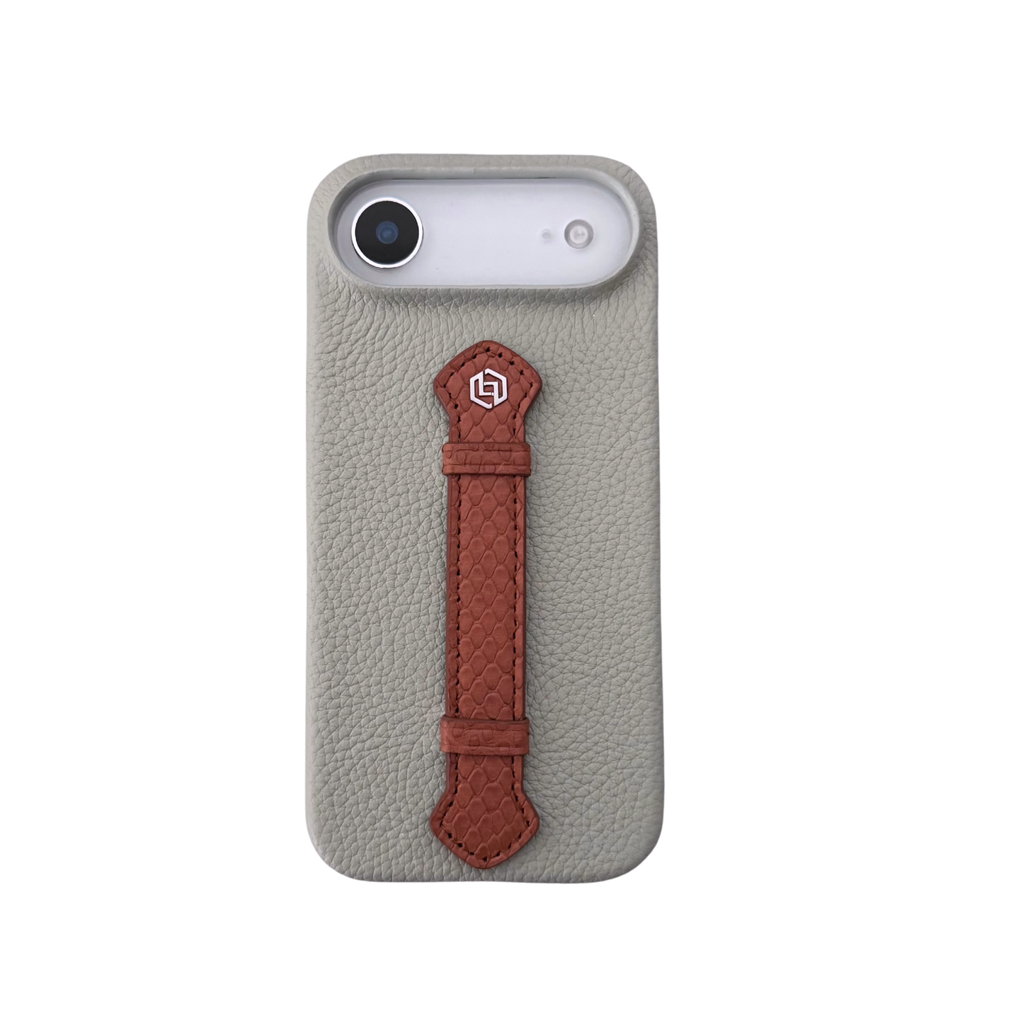 Crystal Grey togo with python middle strap Brown - iPhone 17 air