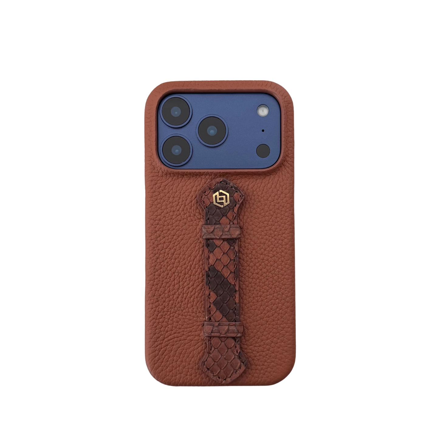 Tan togo with python middle strap Brown - iPhone 17 pro