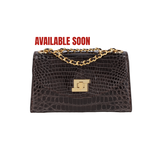 Charcoal Grey - Clutch Crocodile