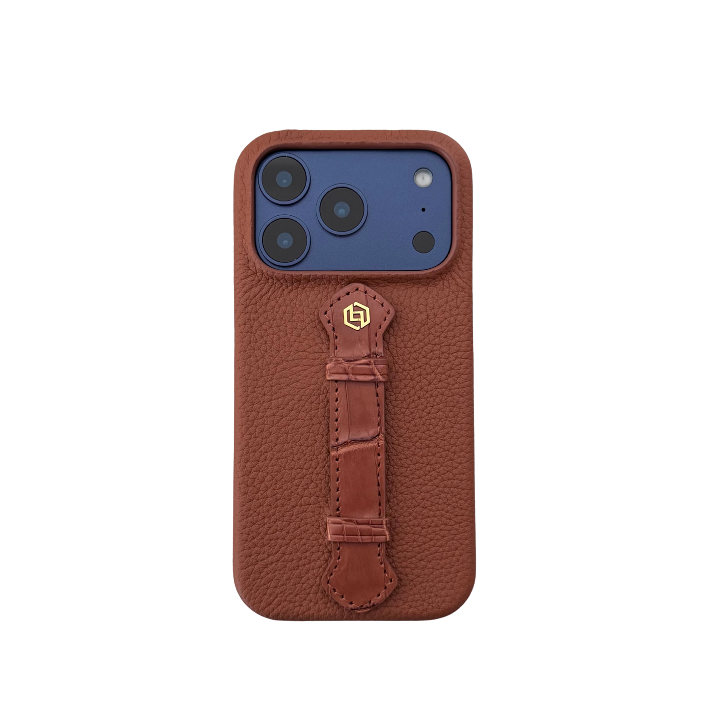 Tan togo with croco middle strap Brown - iPhone 17 pro