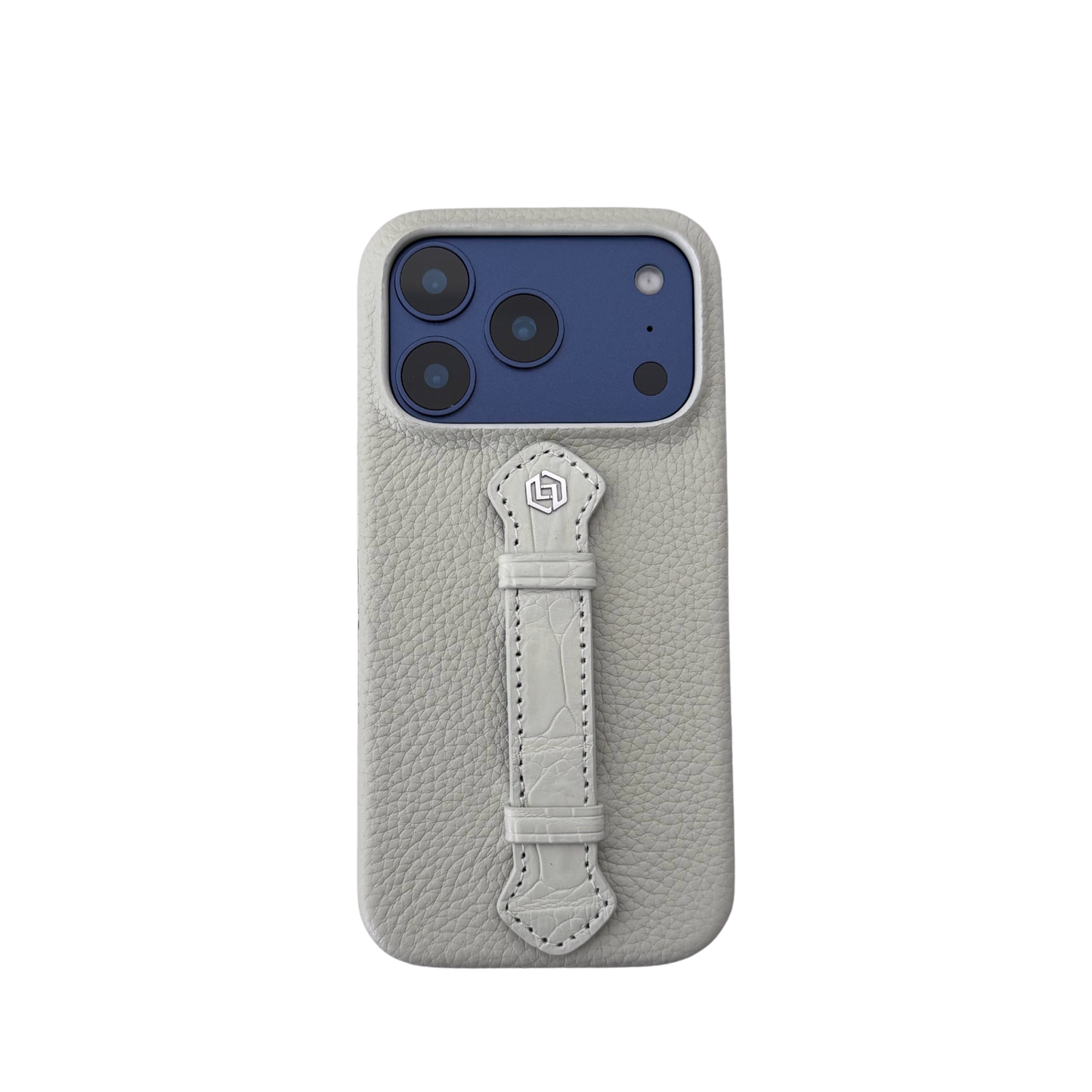 Crystal Grey togo with croco middle strap Grey - iPhone 17 pro
