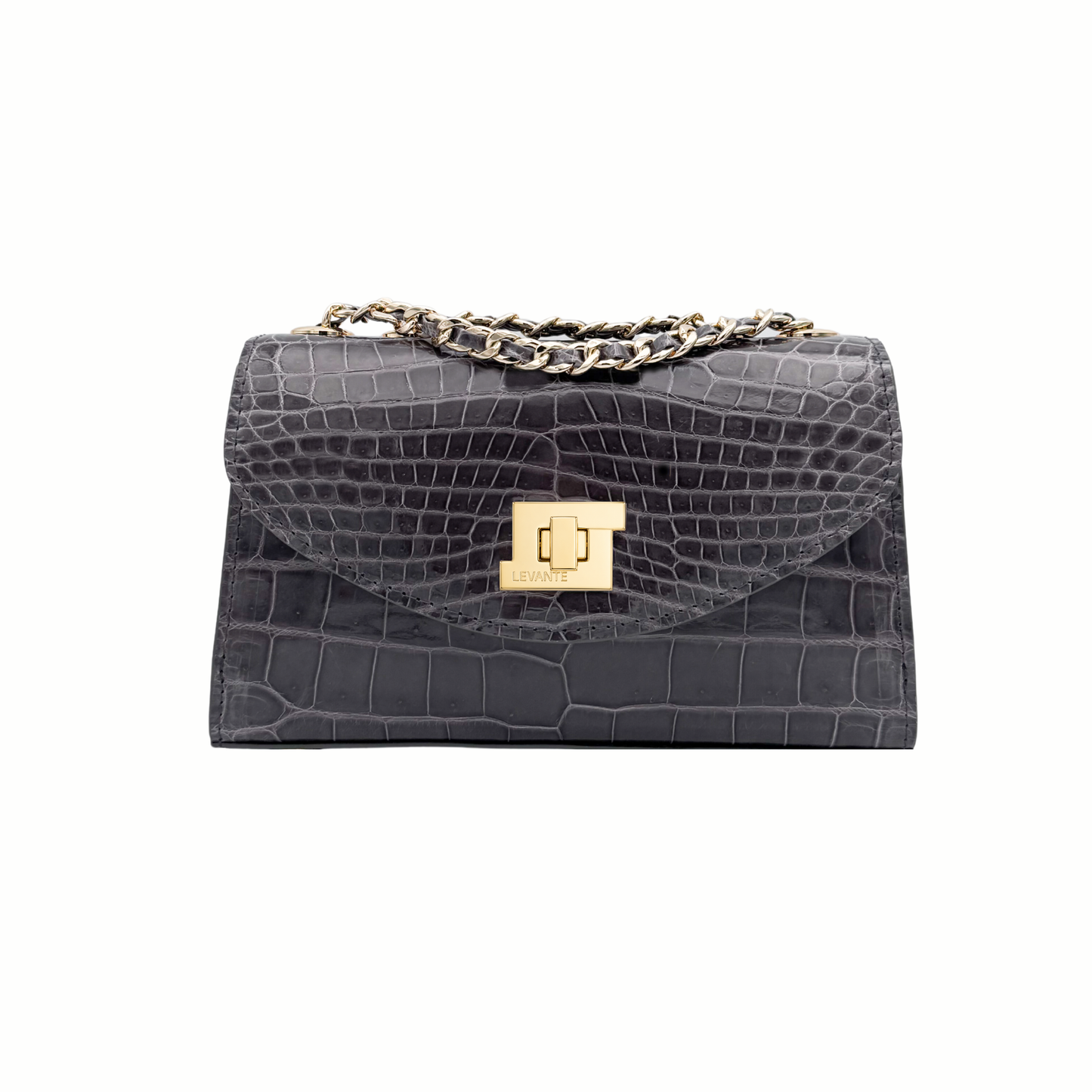 Charcoal Grey - Clutch Crocodile (NEW ARRIVAL)
