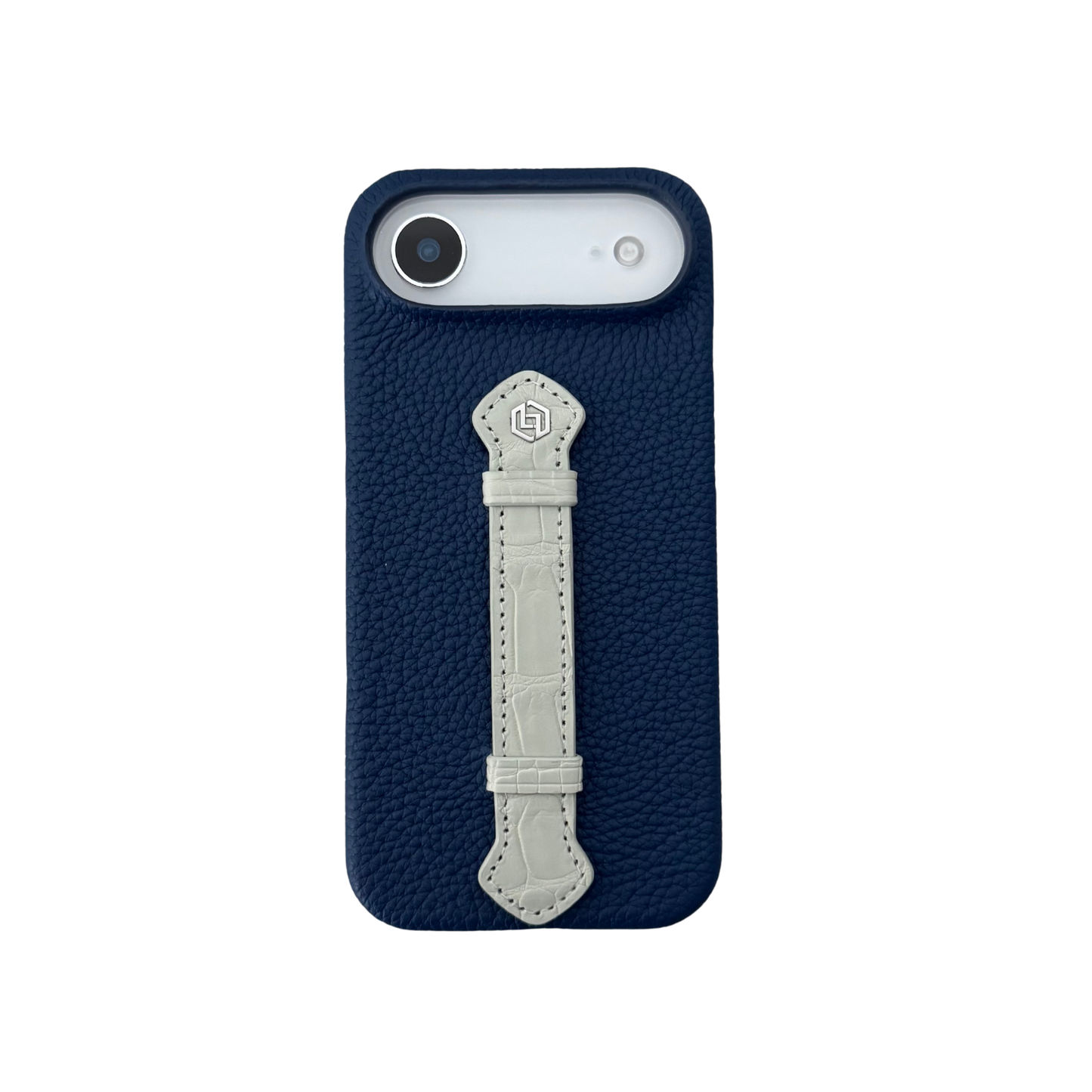 Deep Blue togo with croco middle strap Grey - iPhone 17 air