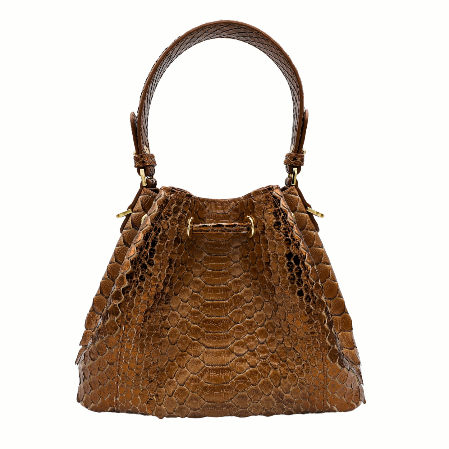 Tresor Taupe Brown - Bucket Bag Python