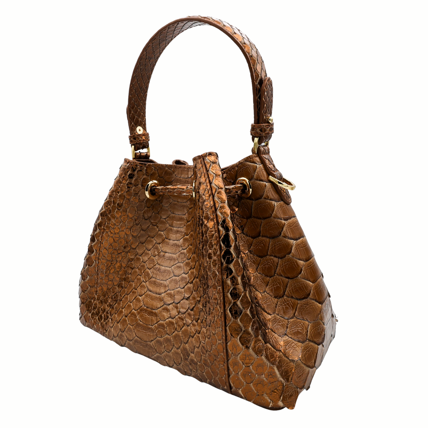 Tresor Taupe Brown - Bucket Bag Python
