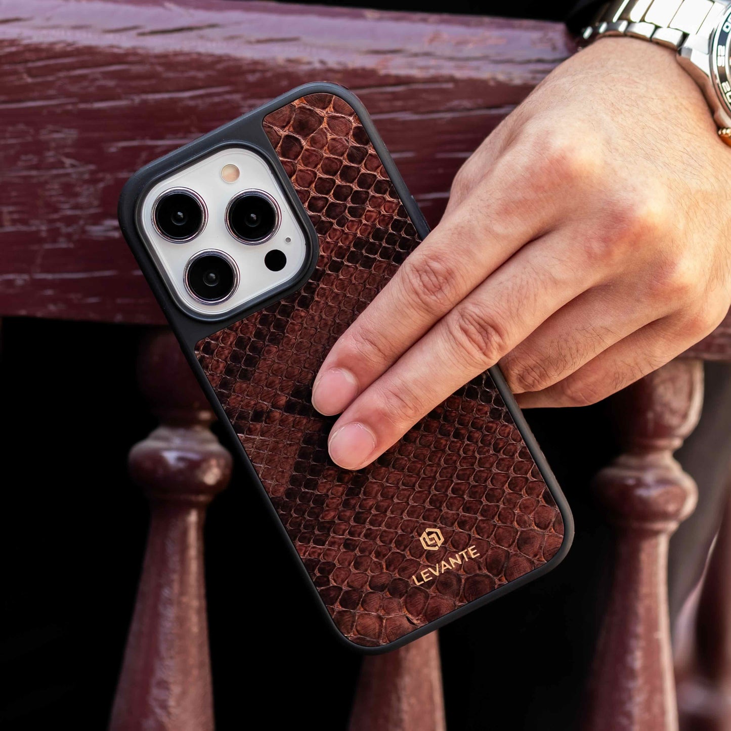 Brown - iPhone 14 pro mobile case Python