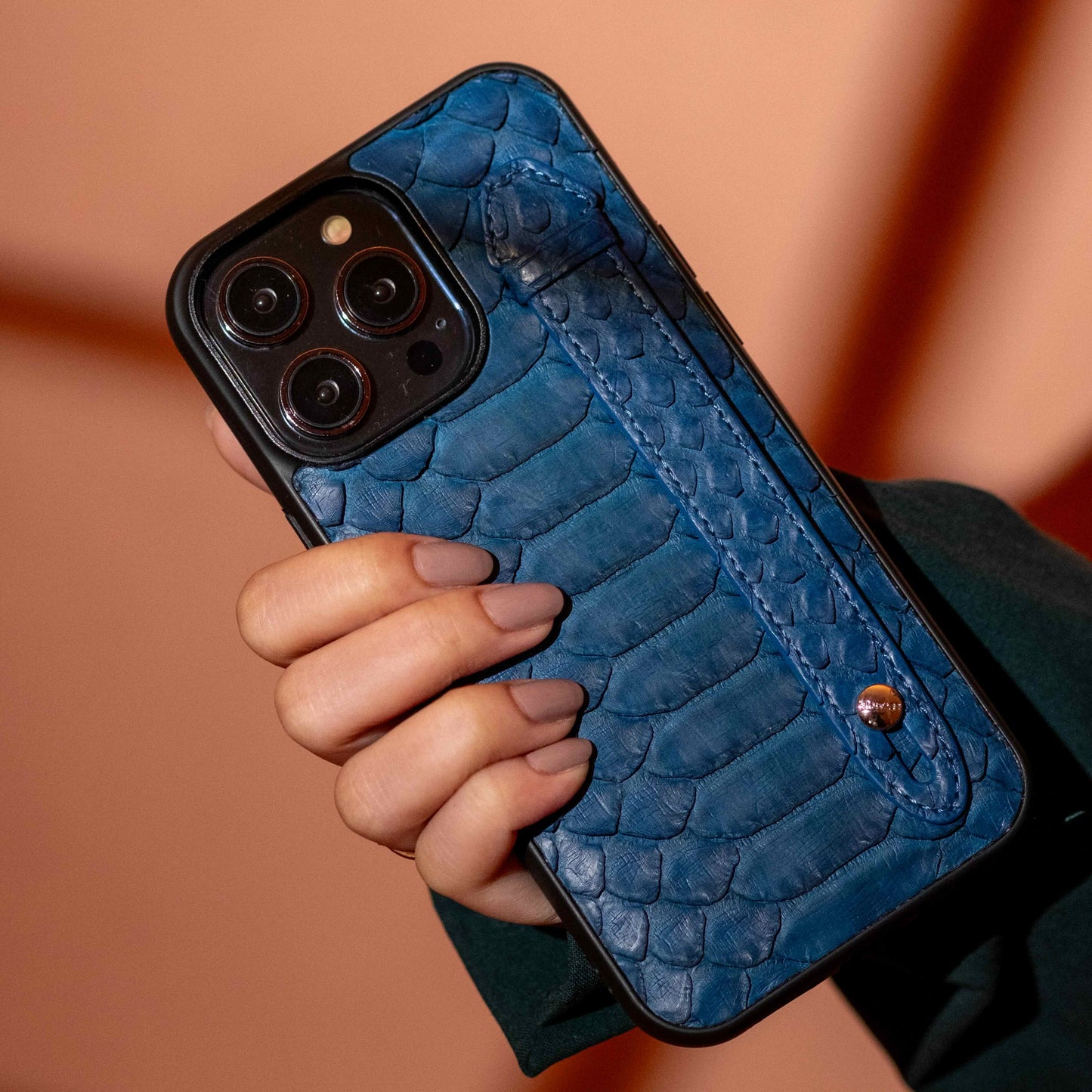 Blue - iPhone 15 pro max mobile case Python