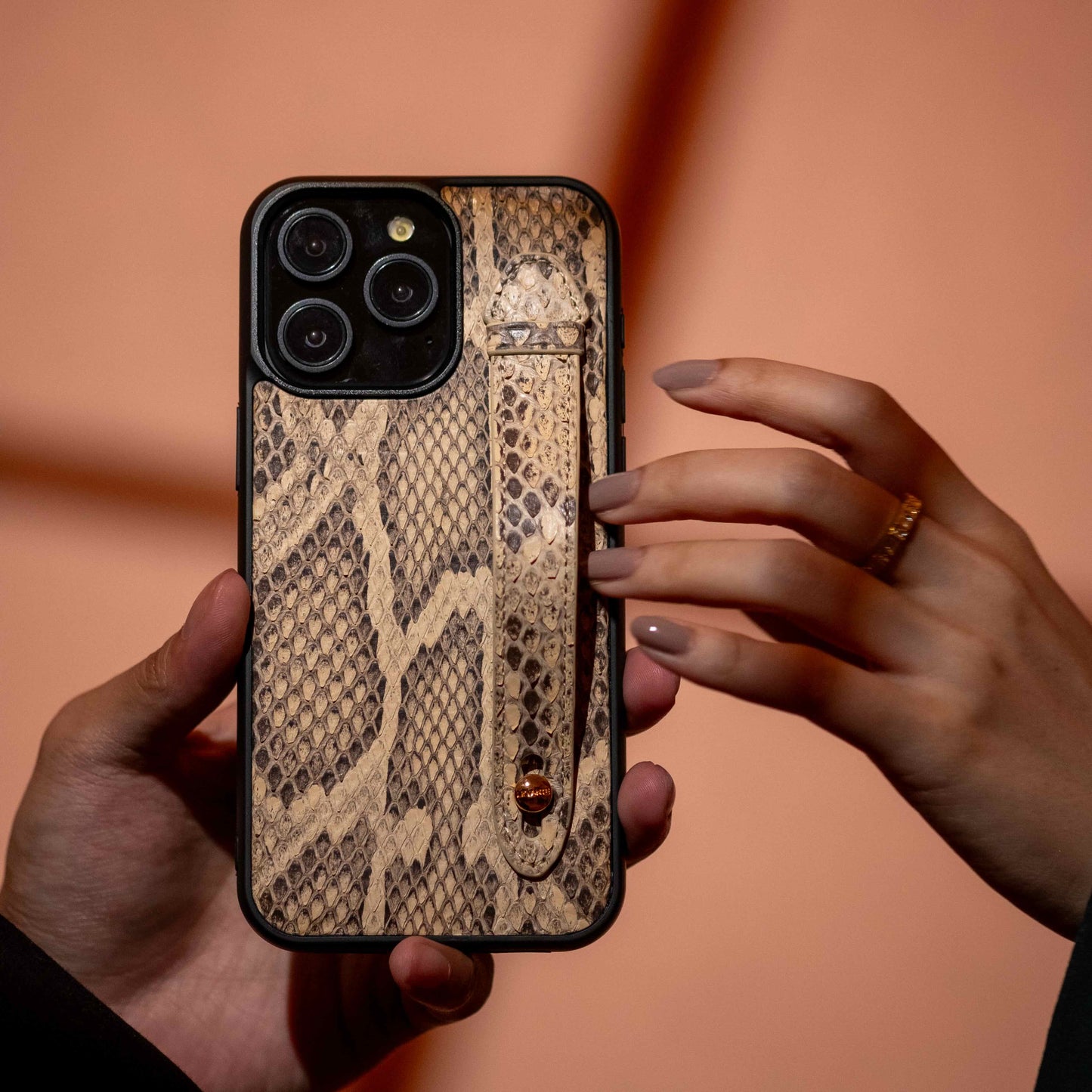 Beige - iPhone 15 pro mobile case Python