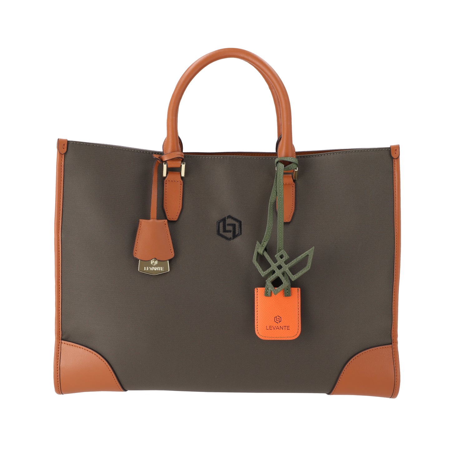 Leather Charms - Orange mini bag w/ Logo - Levante Luxury x Erada Fitness