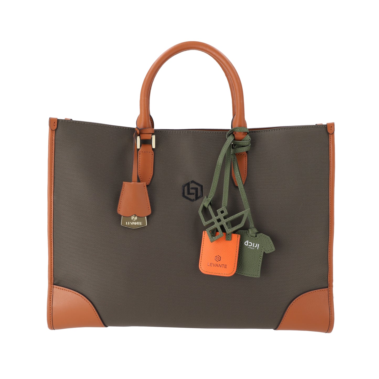 Leather Charms - Orange mini bag w/ Logo - Levante Luxury x Erada Fitness