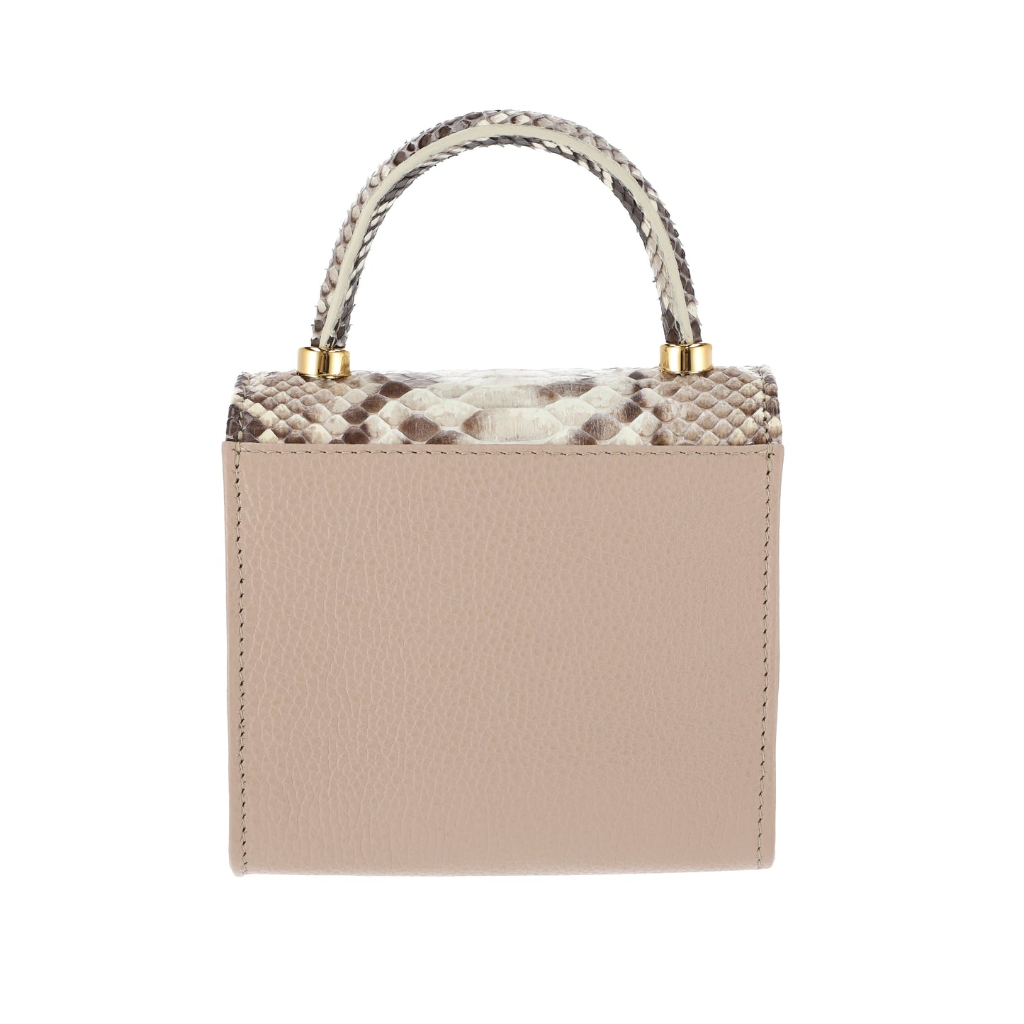 Natural w/ cream combo - Micro Bag Python with Cream Cow Leather