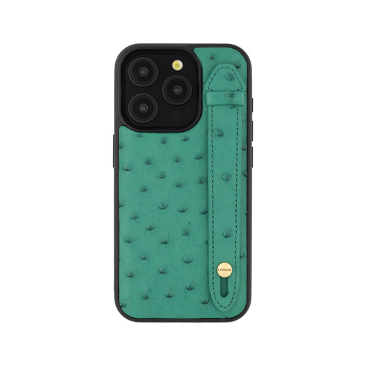 Green - iPhone 15 pro mobile case Ostrich