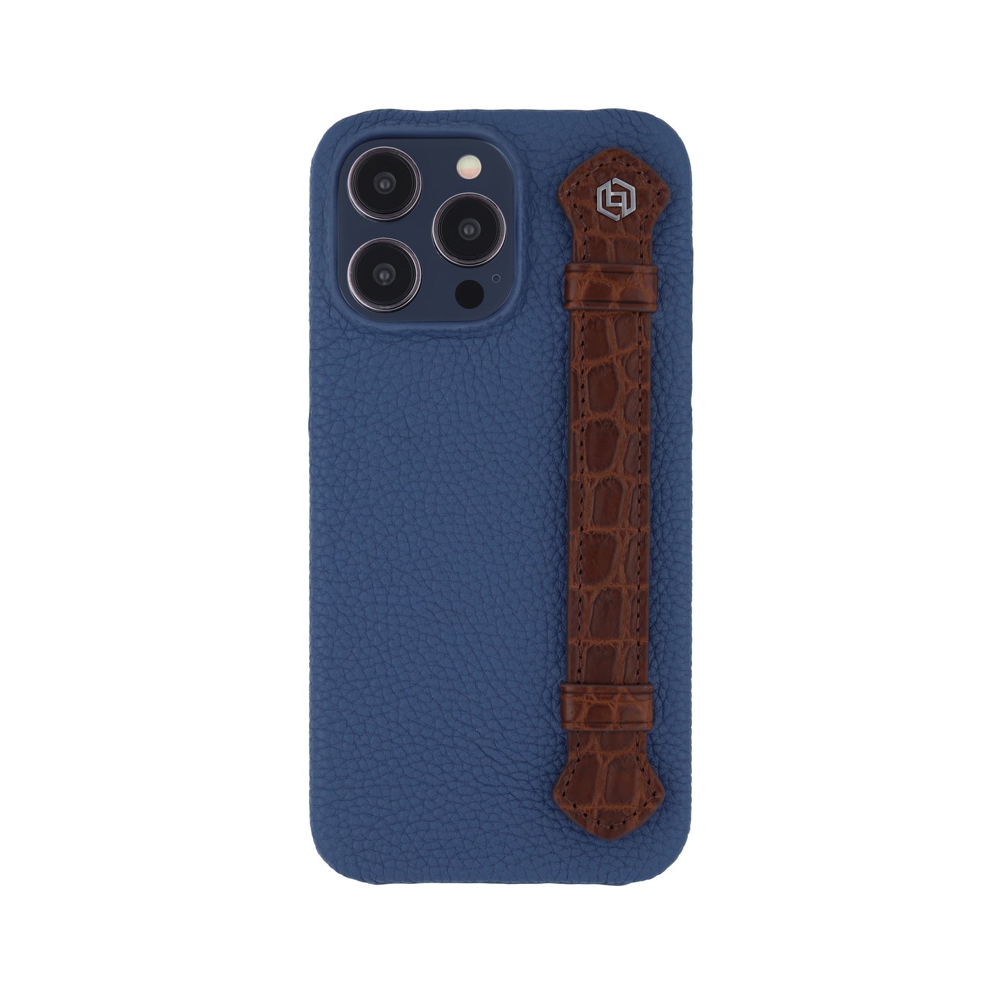 Blue with crocodile side strap Brown - iPhone 14 pro max