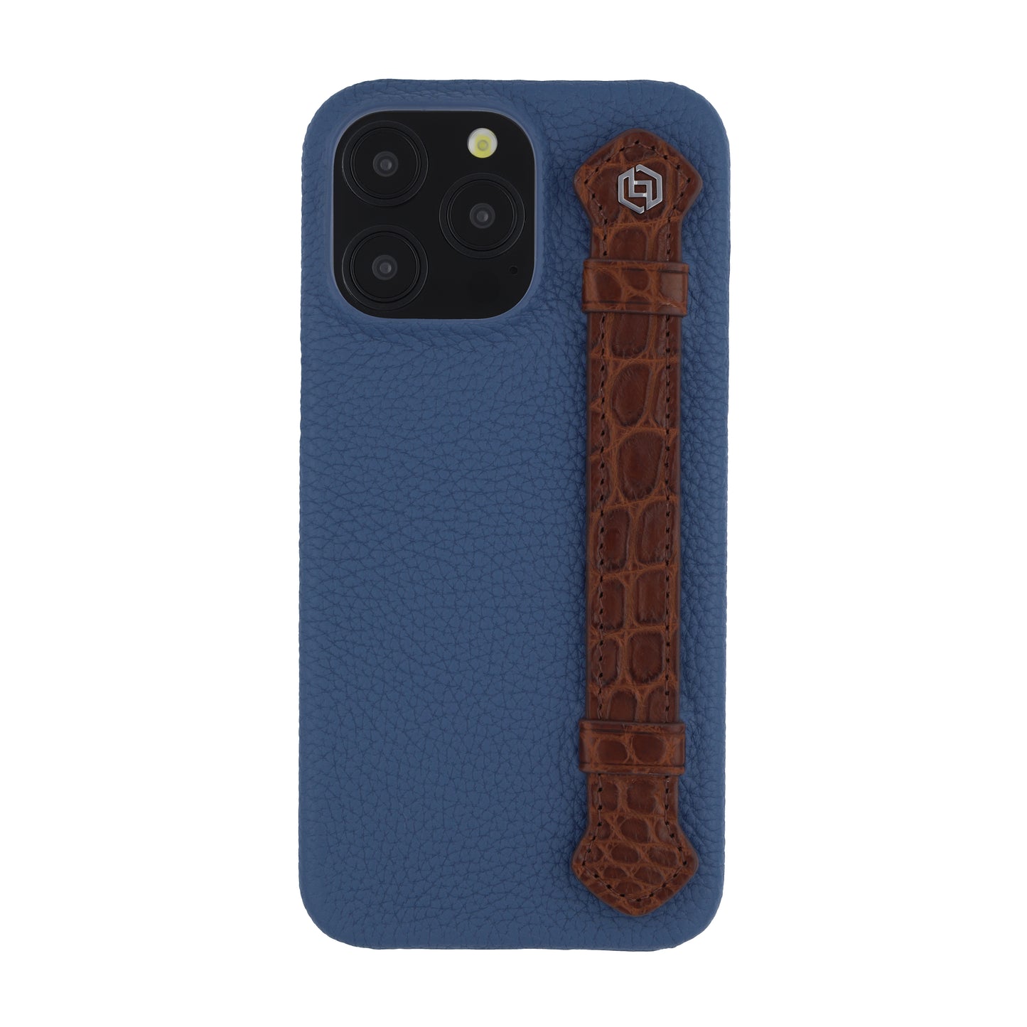 Blue with crocodile side strap Brown - iPhone 15 pro max