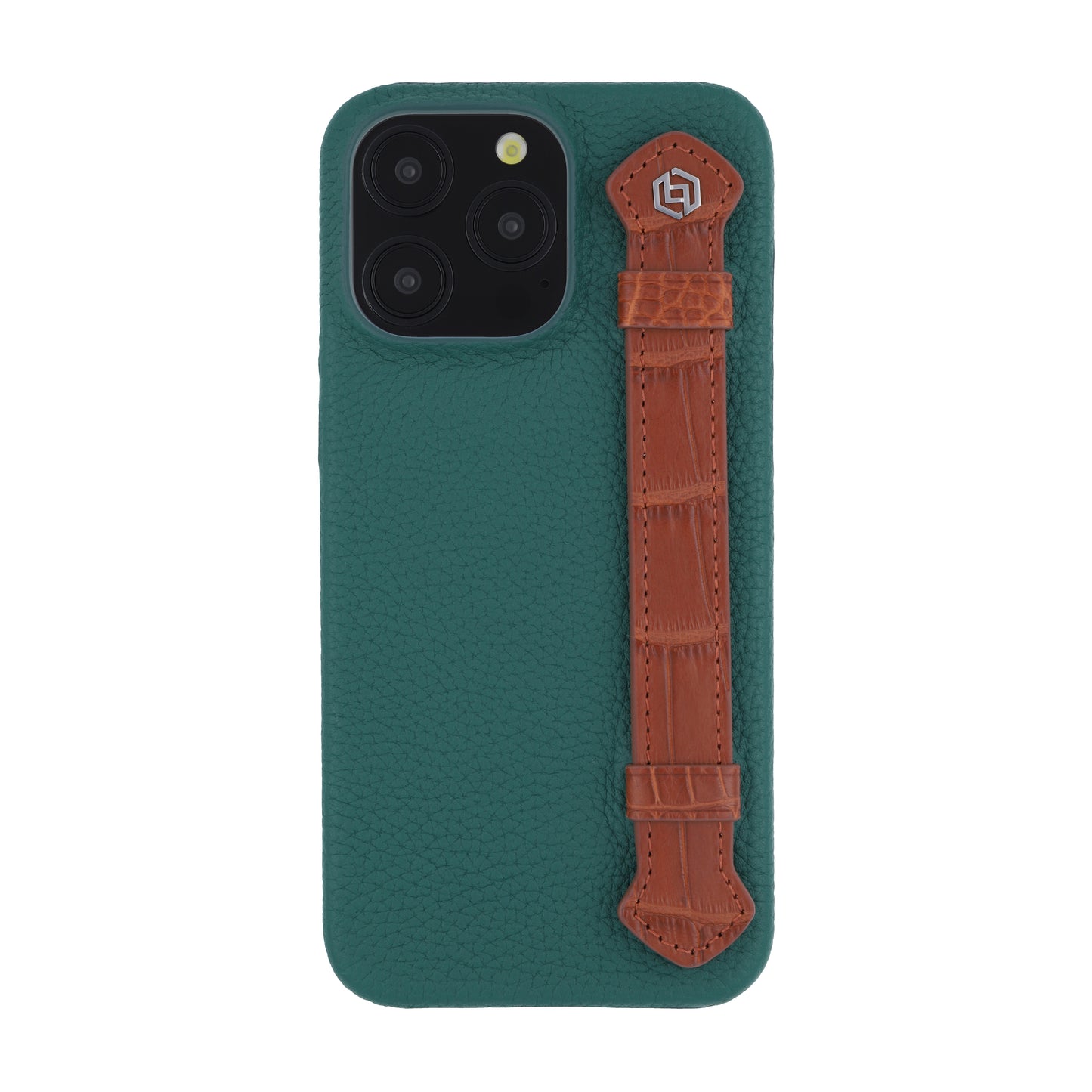 Green with crocodile side strap Brown - iPhone 15 pro max