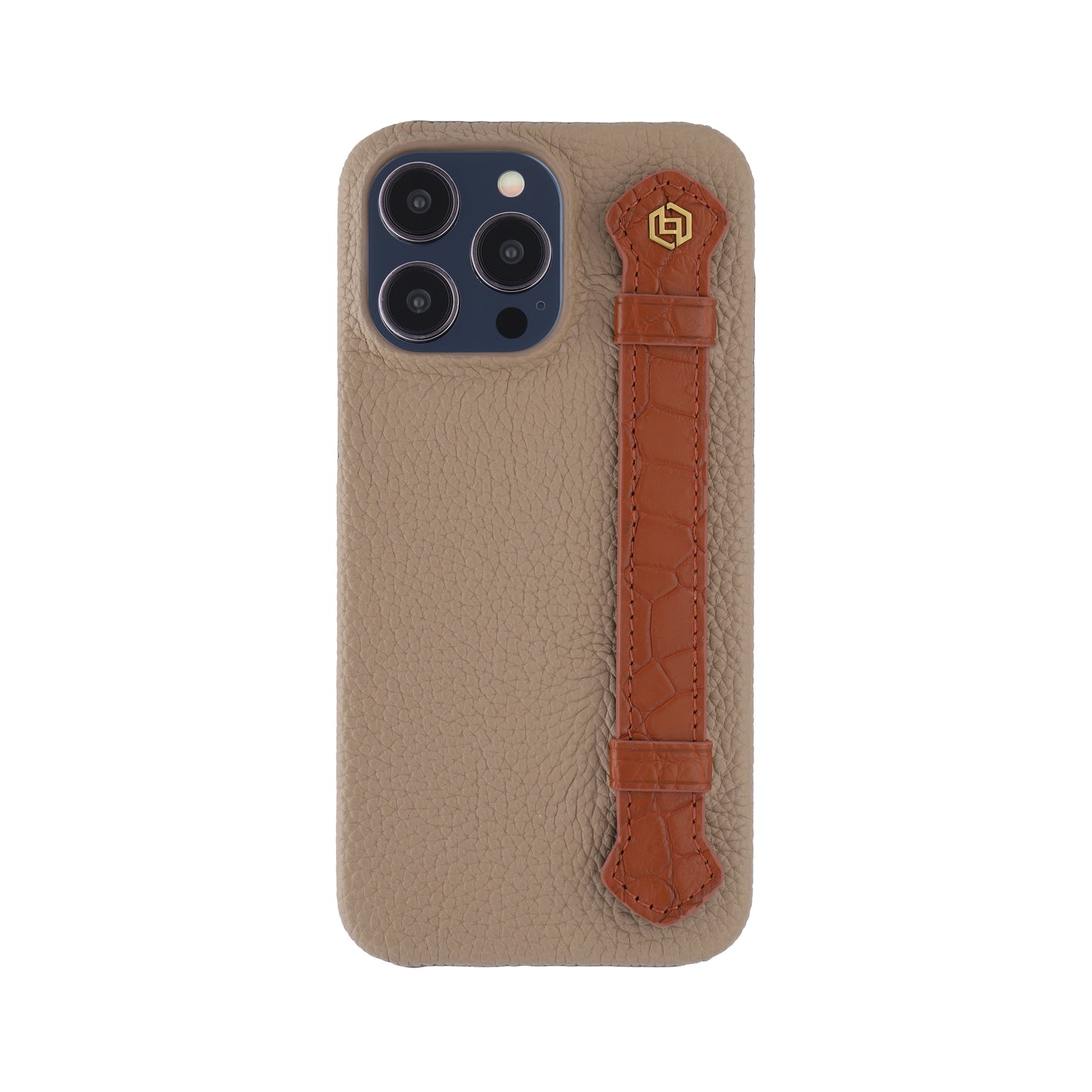 Khaki with crocodile side strap Brown - iPhone 14 pro max