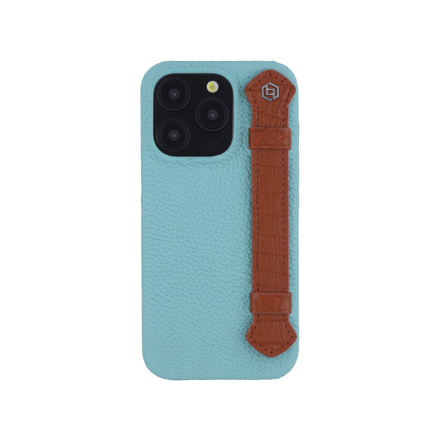 Macron Blue with crocodile side strap Brown - iPhone 16 pro