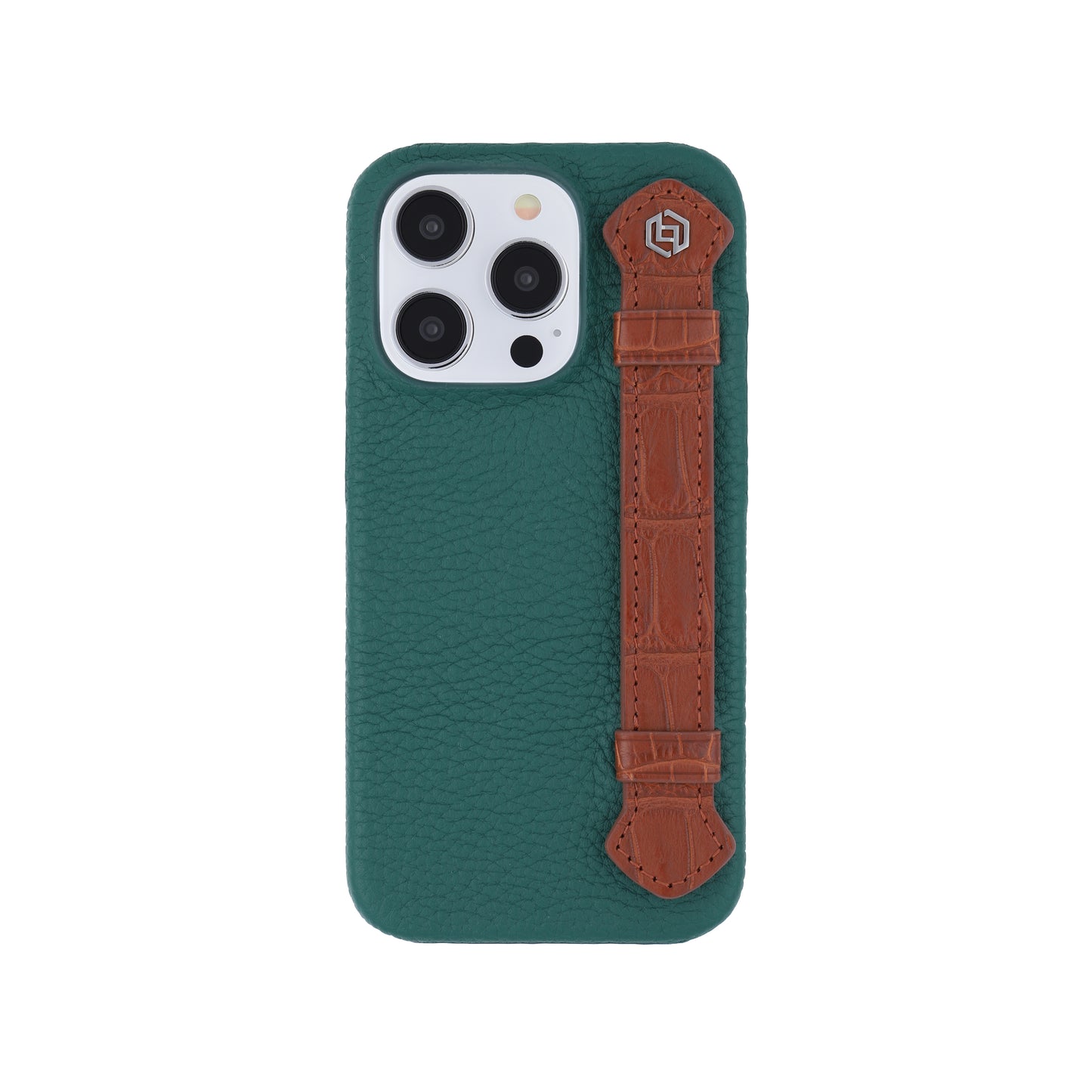 Green with crocodile side strap Brown - iPhone 14 pro