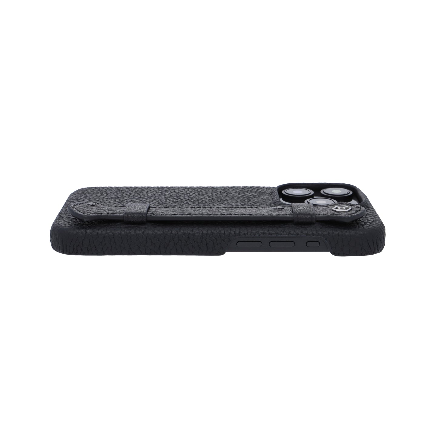 Black with ostrich side strap Black - iPhone 15 pro