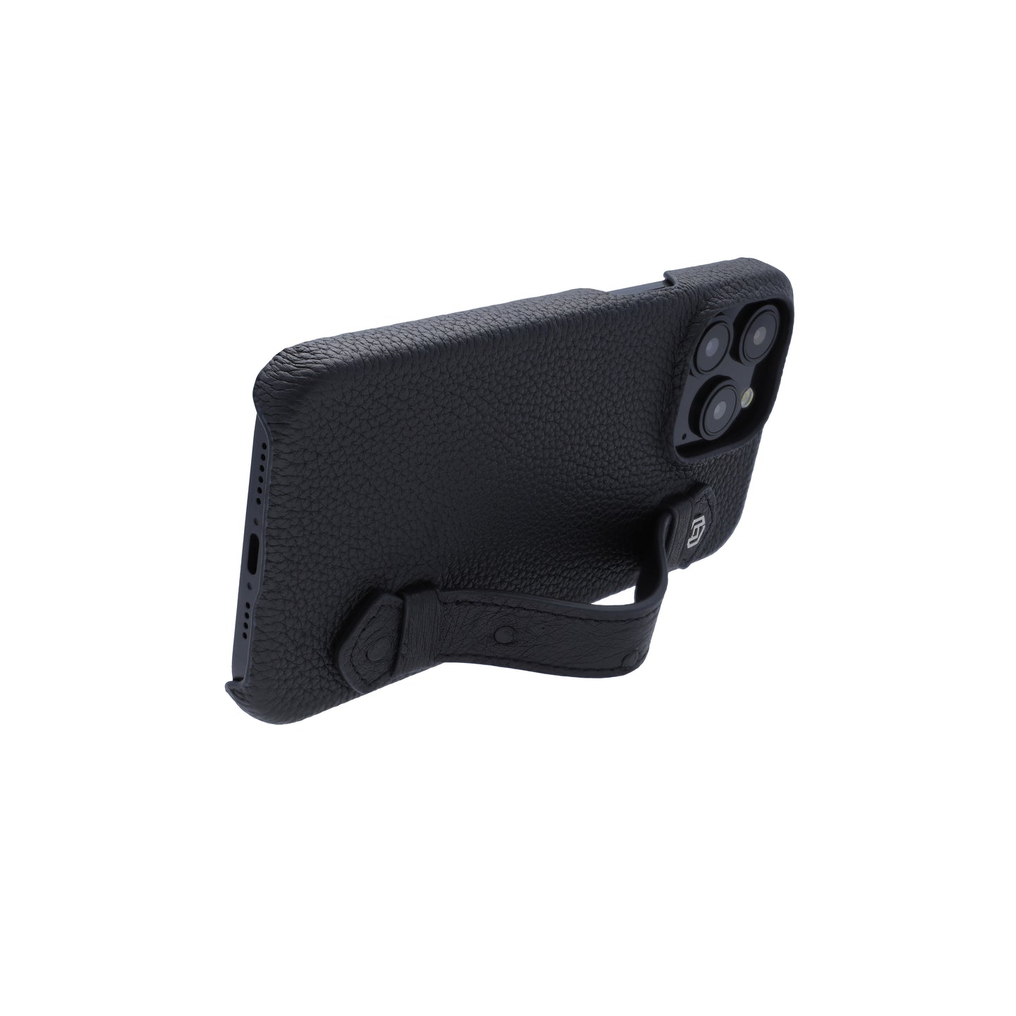 Black with ostrich side strap Black - iPhone 15 pro max