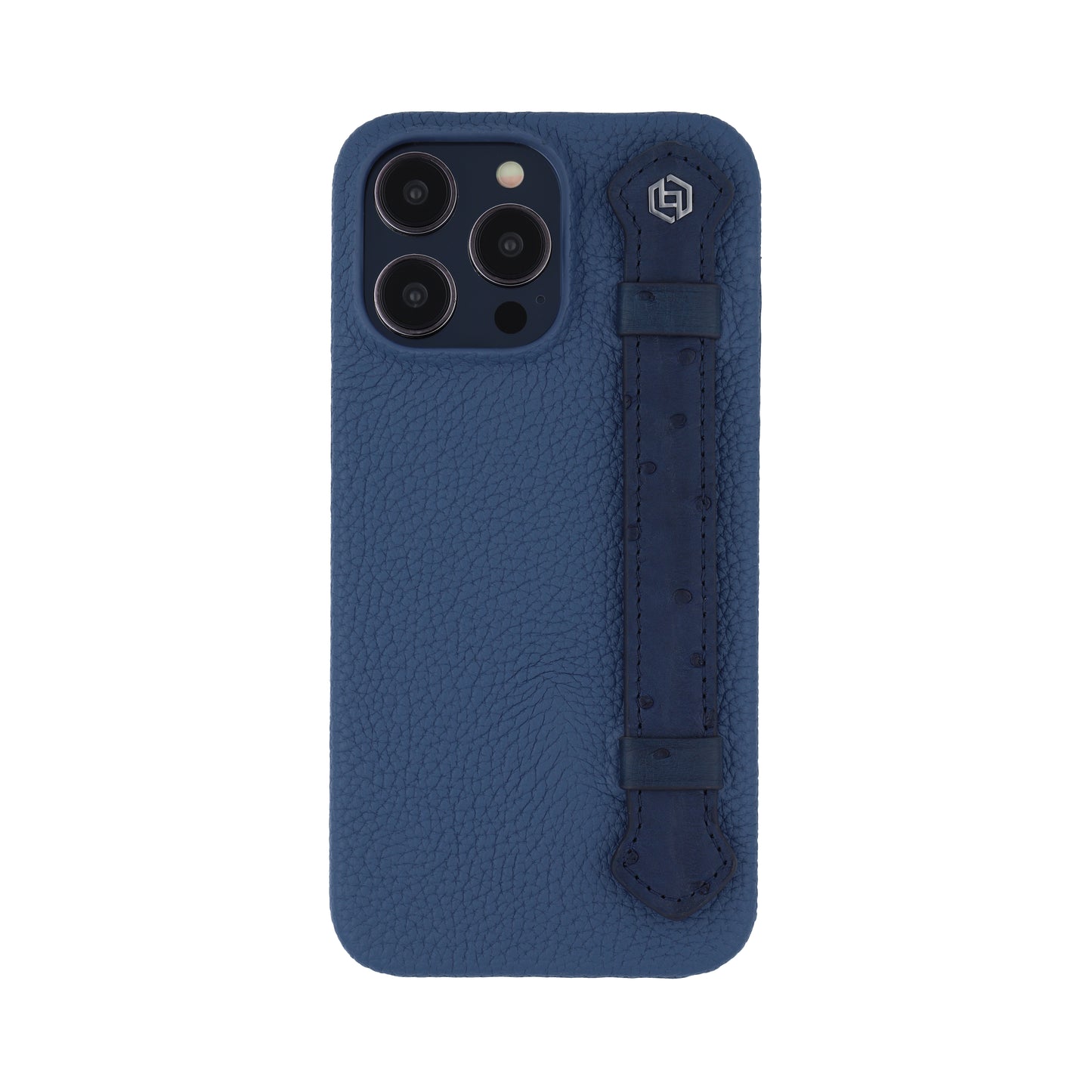 Blue with ostrich side strap Blue - iPhone 14 pro max