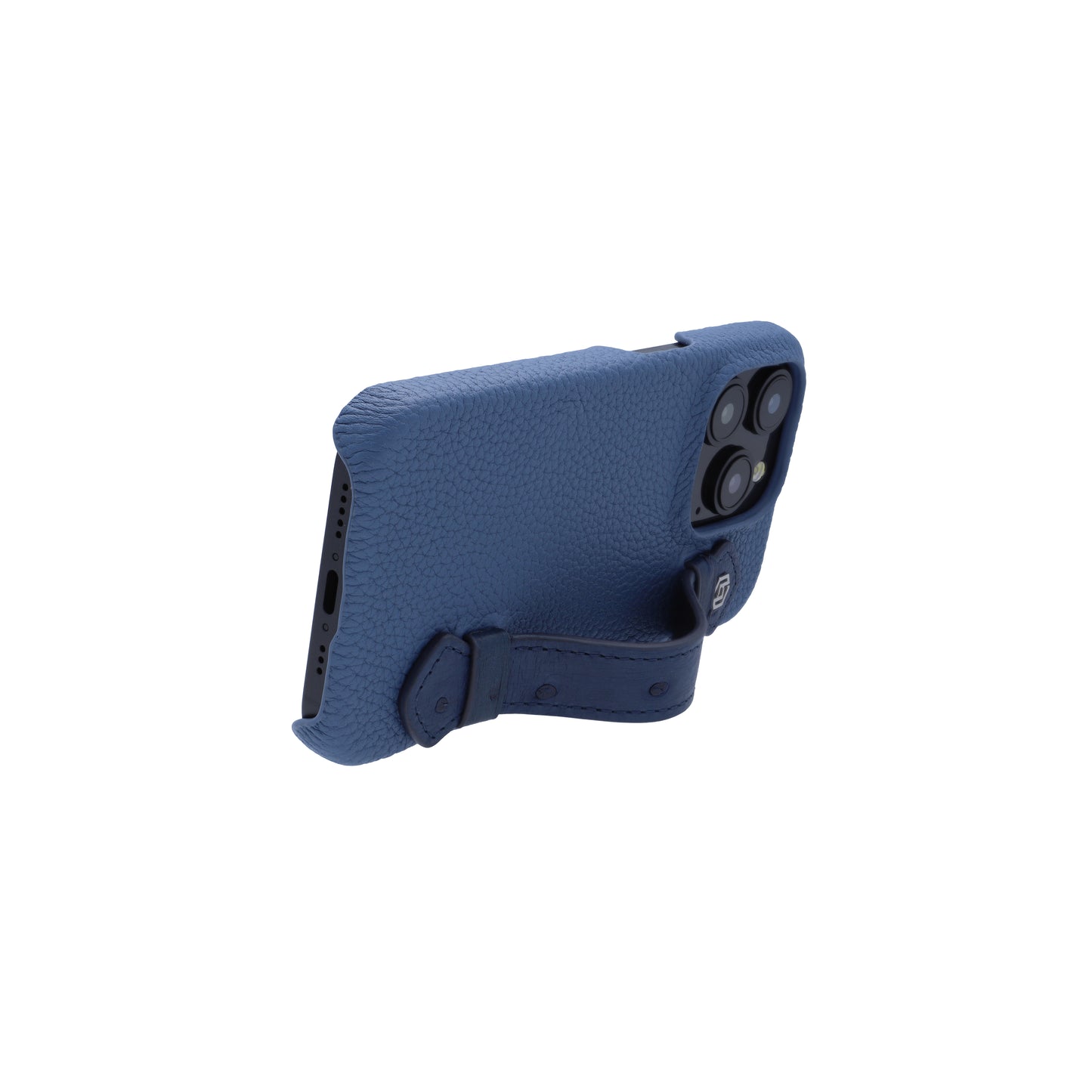 Blue with ostrich side strap Blue - iPhone 15 pro