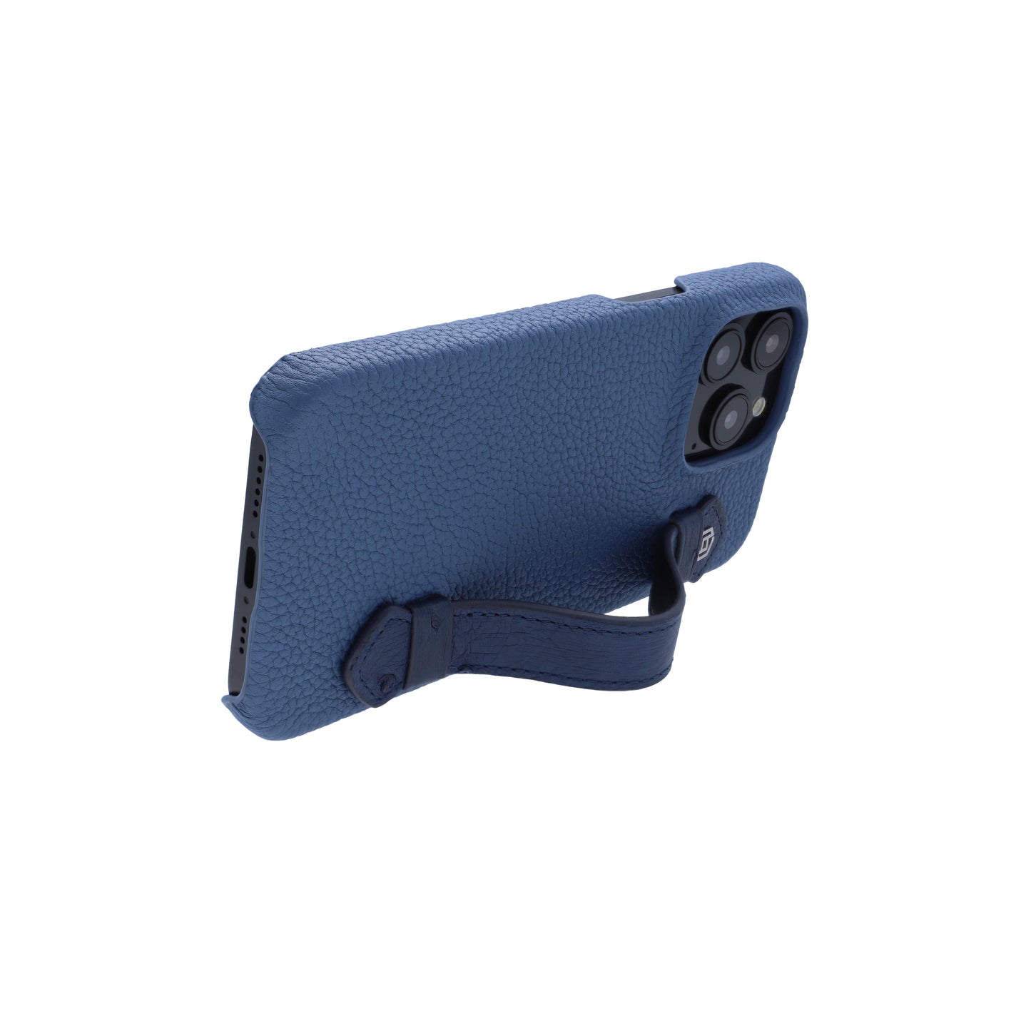 Blue with ostrich side strap Blue - iPhone 15 pro max