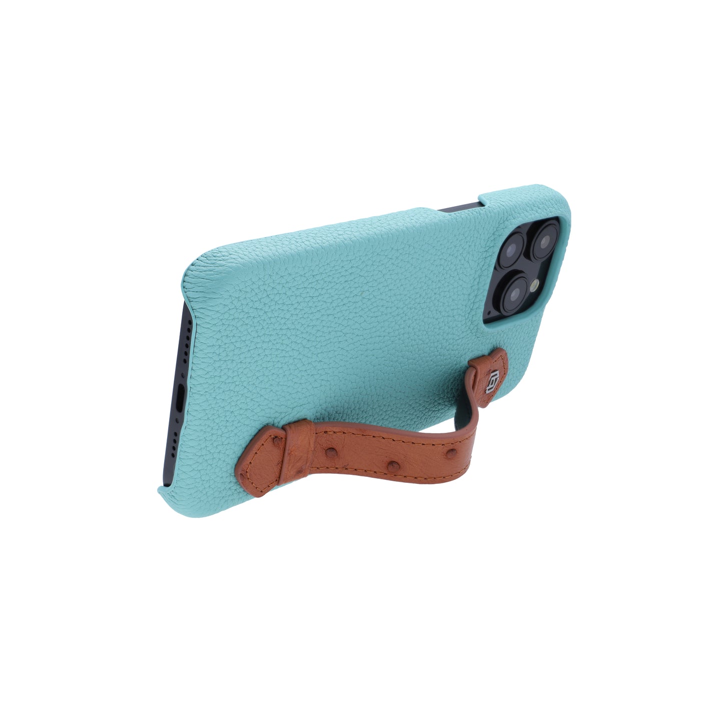 Macron Blue with crocodile side strap Brown - iPhone 15 pro max