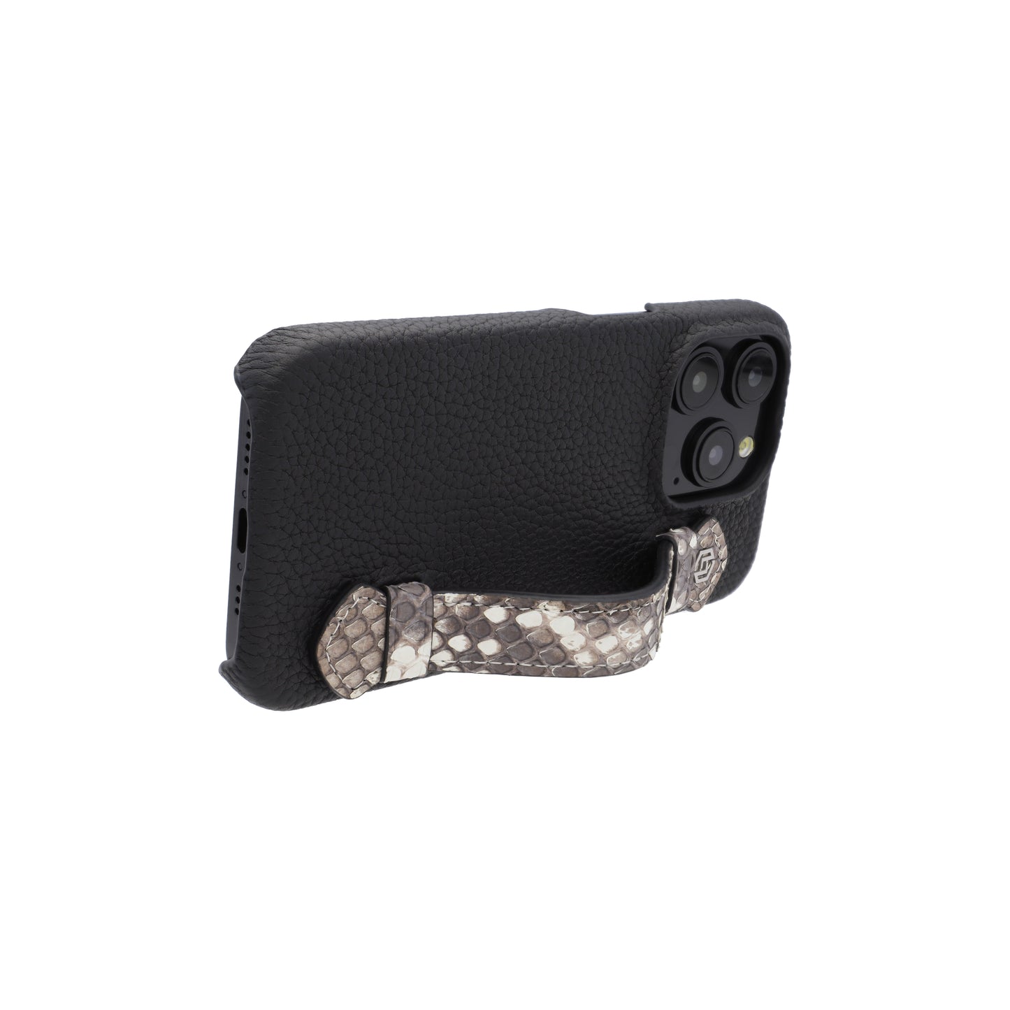 Black with python side strap Natural - iPhone 15 pro