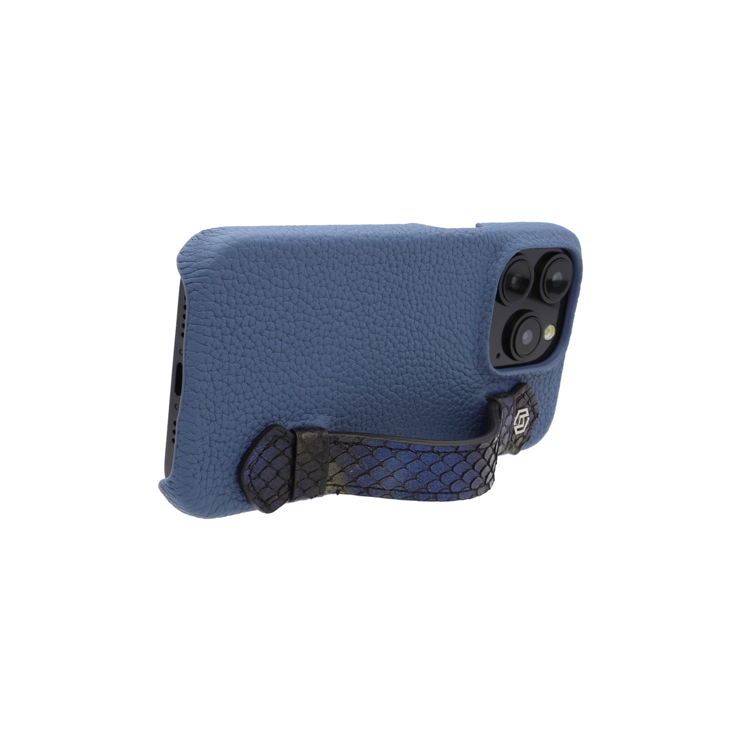 Blue with python side strap Blue Gold - iPhone 15 pro