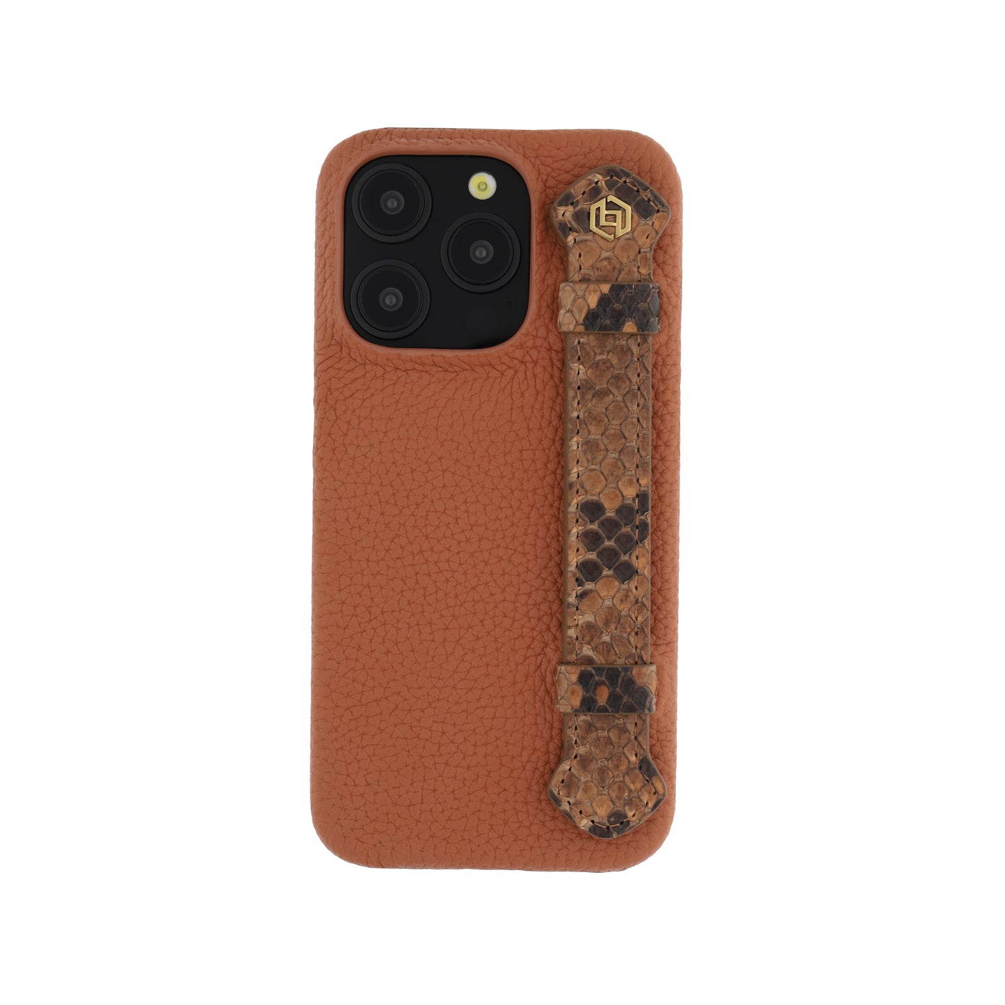 Tan with python side strap Brown - iPhone 15 pro