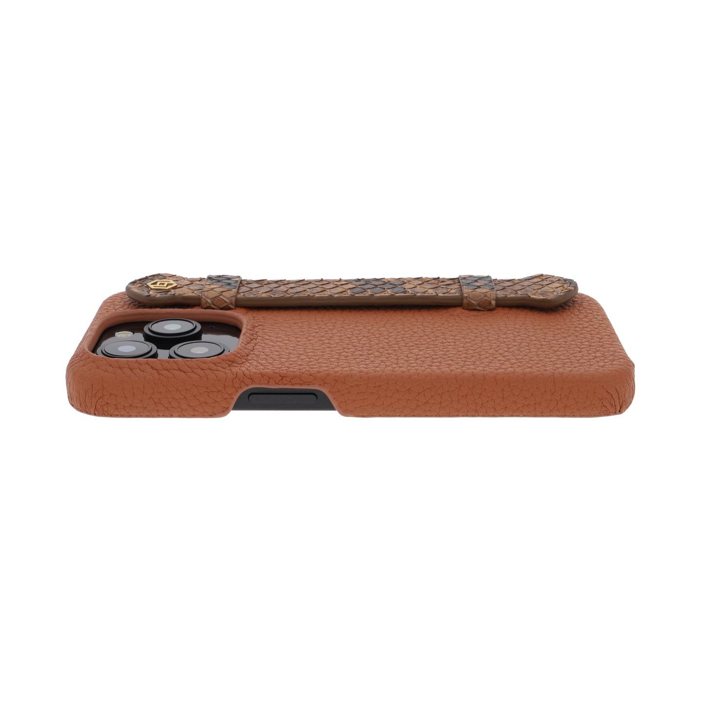 Tan with python side strap Brown - iPhone 15 pro