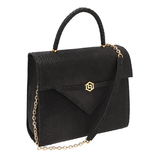 Black Matt - Medium Bag Python